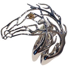 Paolo Piovan Brown Diamond White Gold Horse Ring