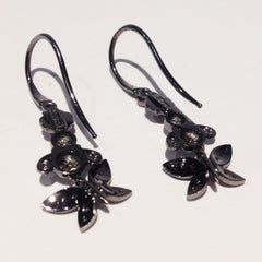 Paolo Piovan Rubies Diamonds Butterfly 18 Karat White Gold Earrings