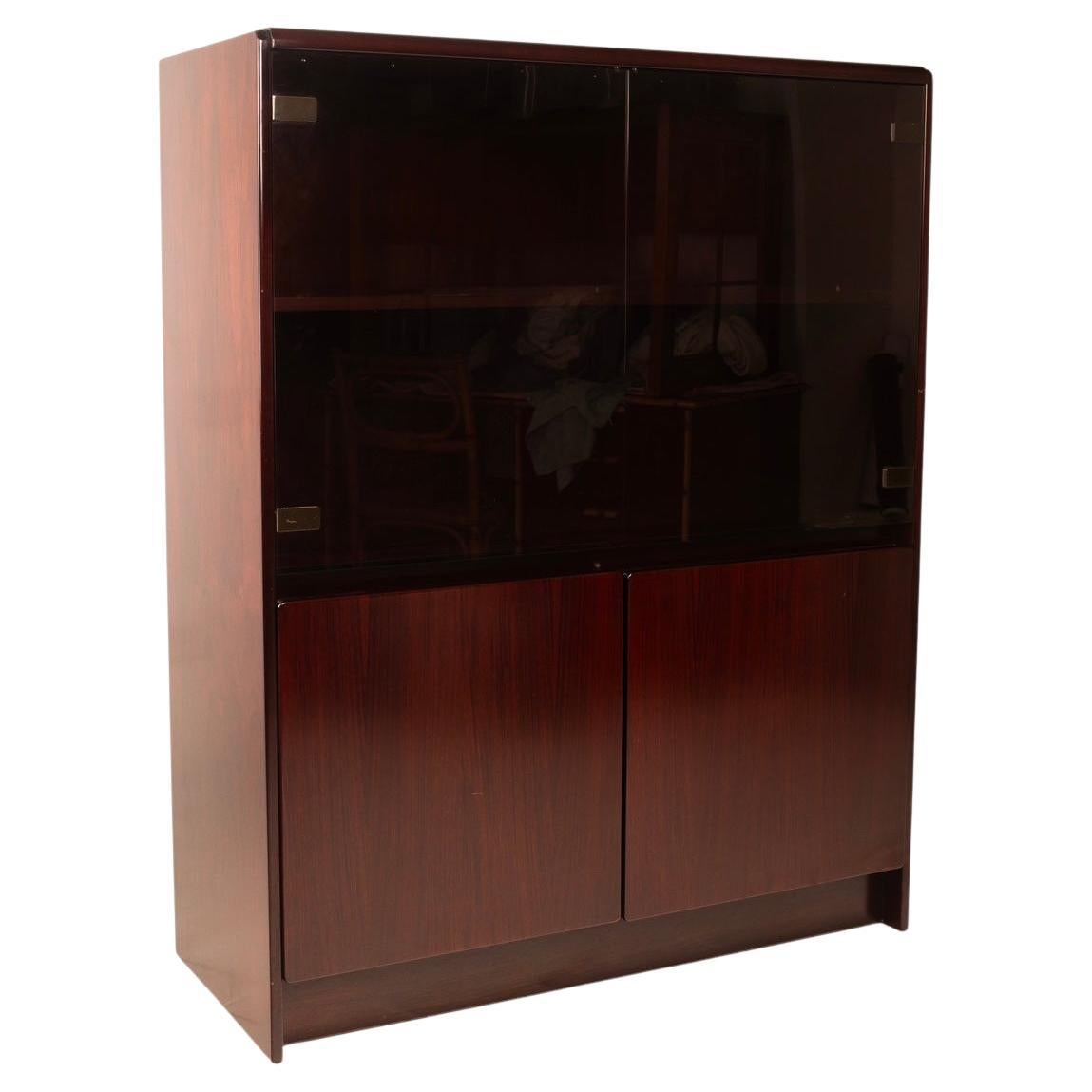 Paolo Piva African Rosewood Cabinet For Sale