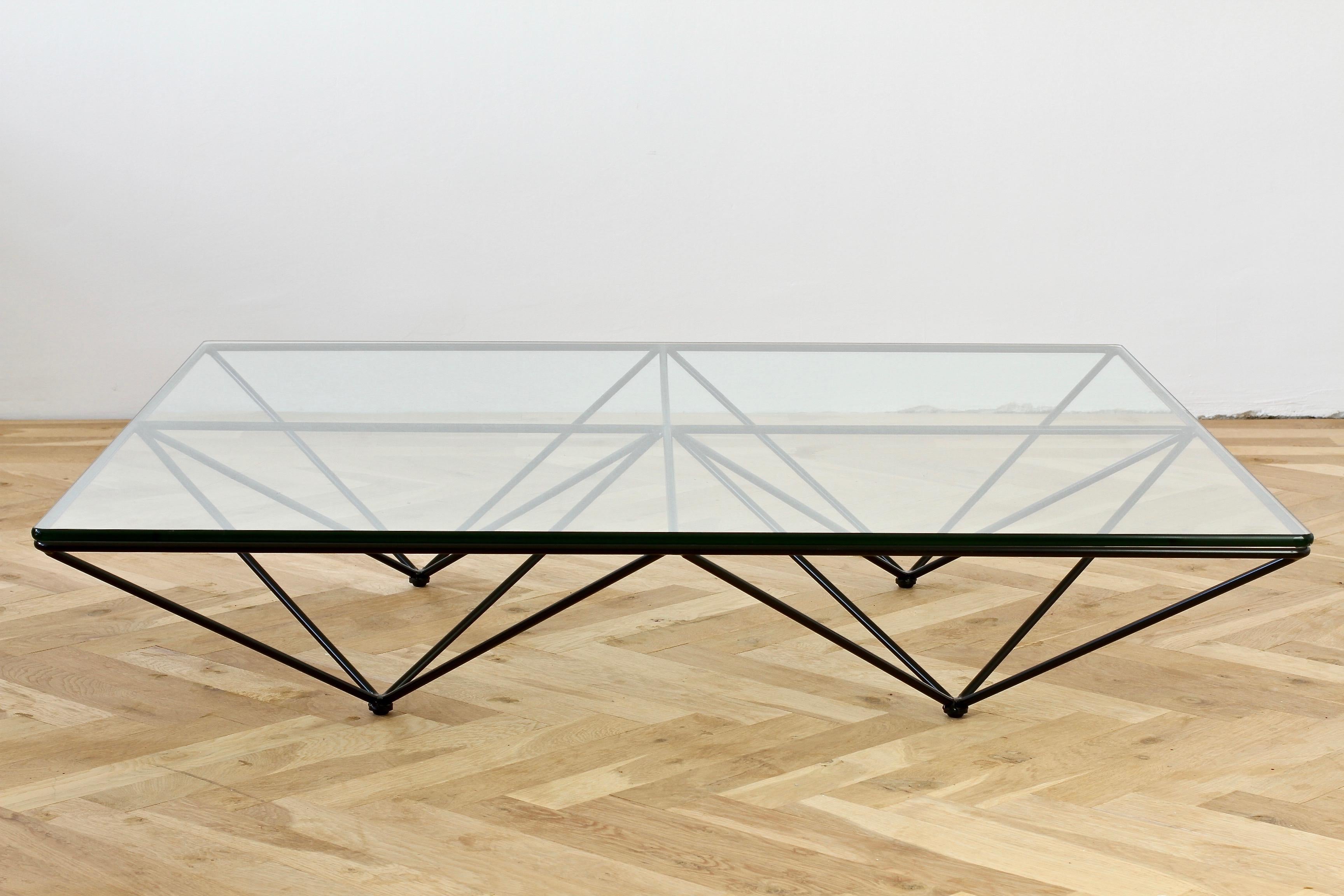 b&b italia glass coffee table