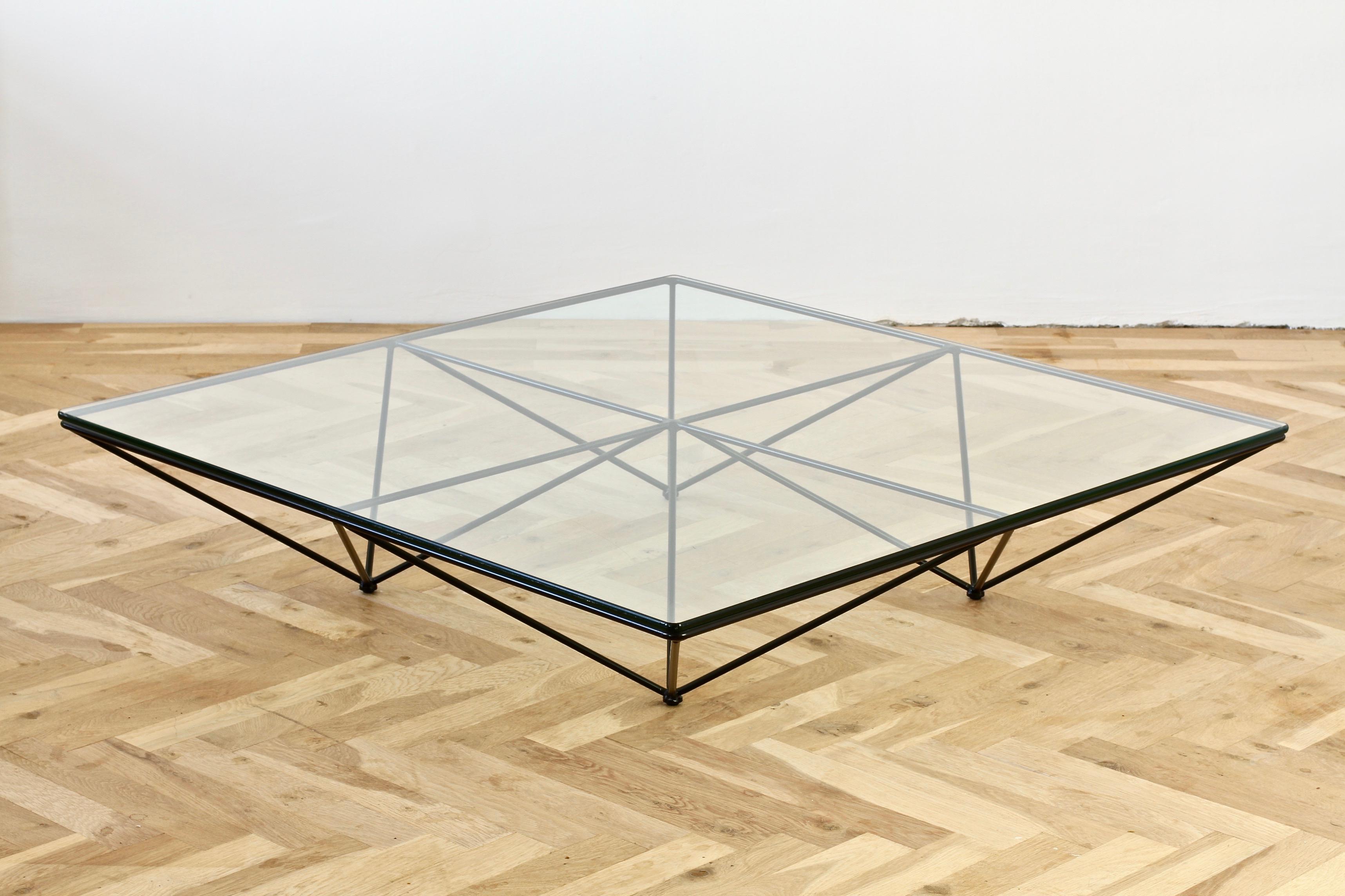 Italian Paolo Piva 'Alanda' Low Glass Coffee Table for B&B Italia, 1982