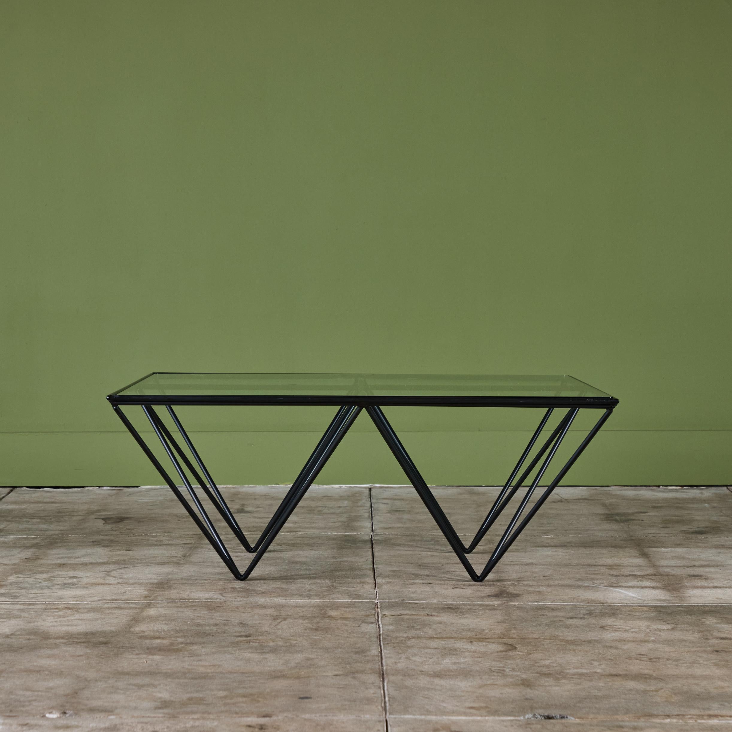 Italian Paolo Piva Alanda Square Glass Coffee Table for B&B Italia