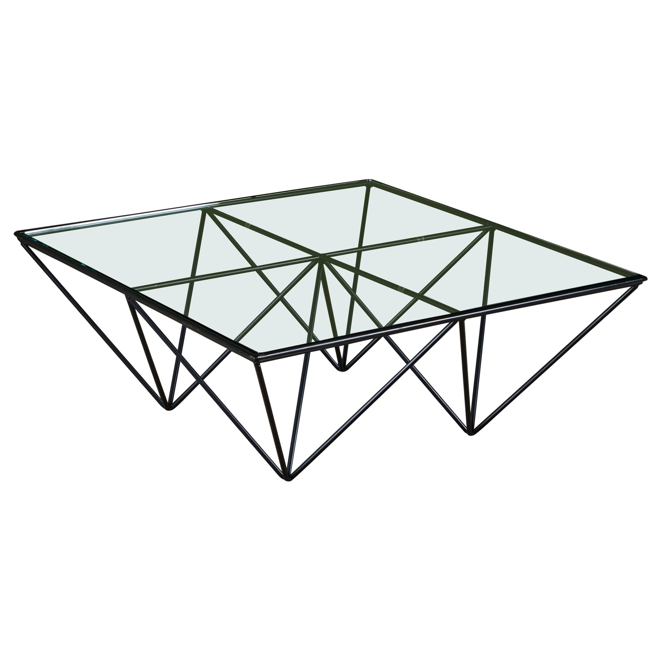 Paolo Piva Alanda Square Glass Coffee Table for B&B Italia