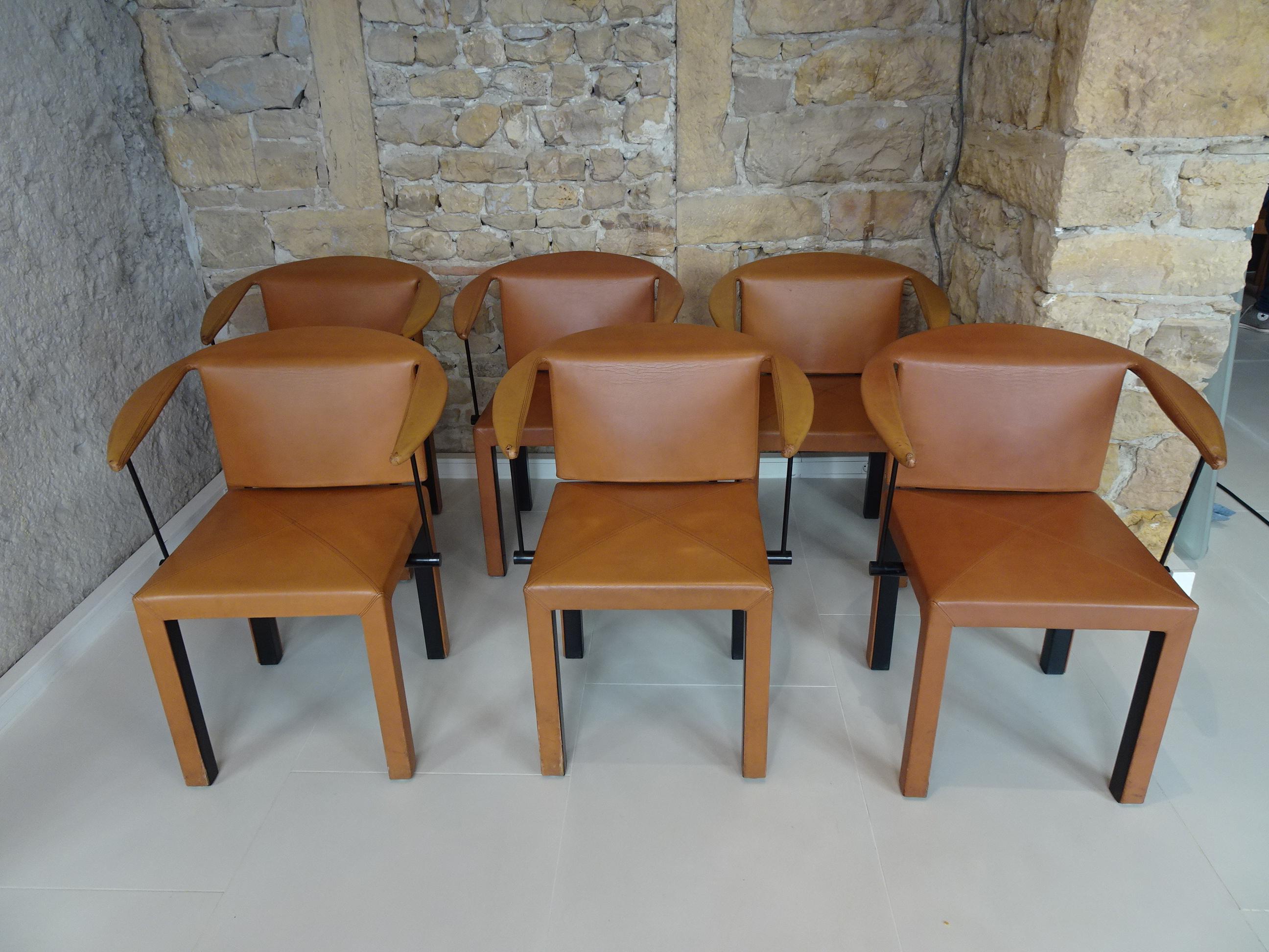 Leather Paolo Piva Arcella Dining Room Chairs