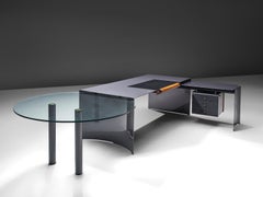 Paolo Piva for B&B 'Arcada' Desk in Leather and Burl