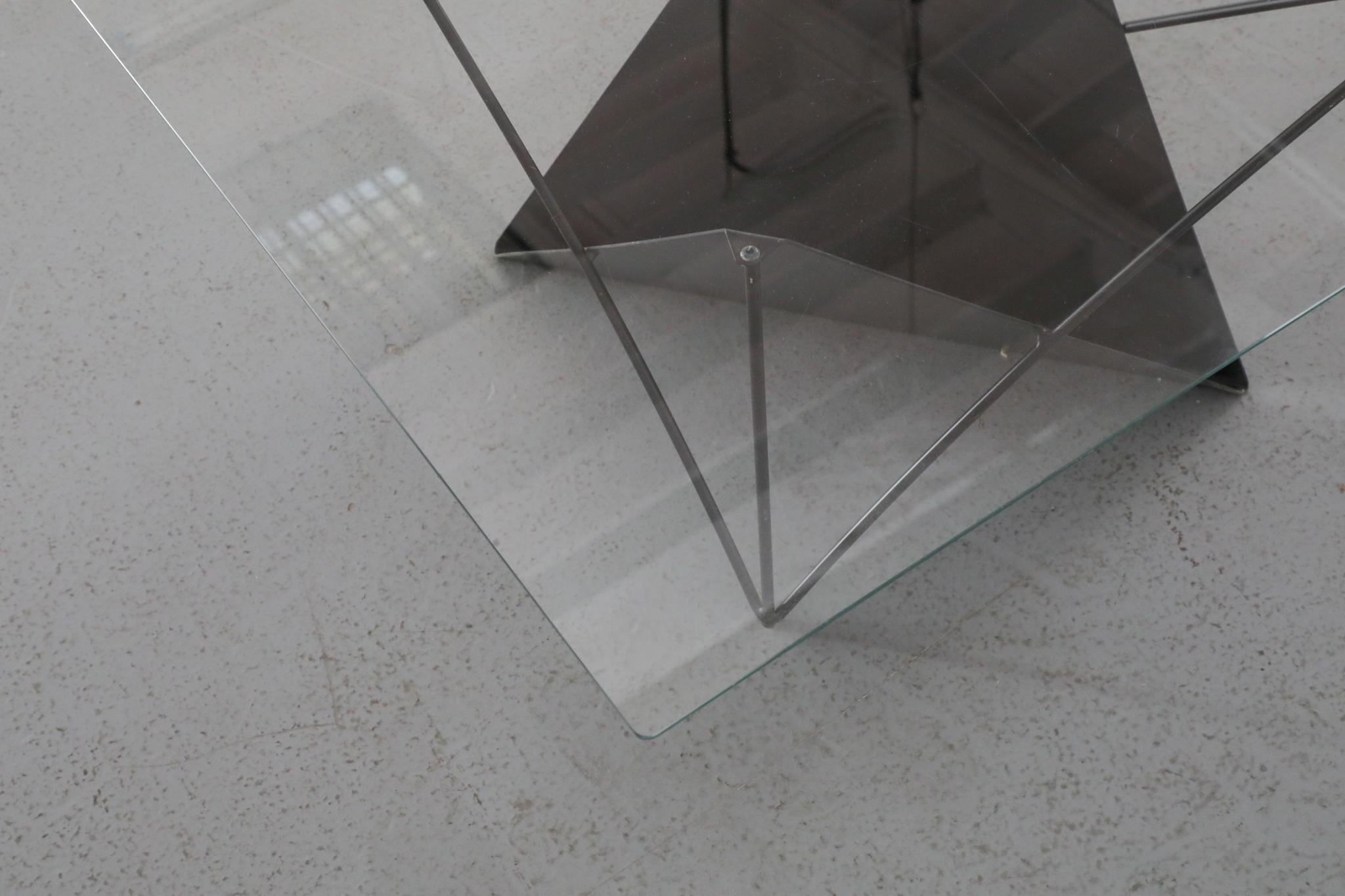 Paolo Piva Inspired Modernist Coffee Table with Magazine Rack For Sale 4