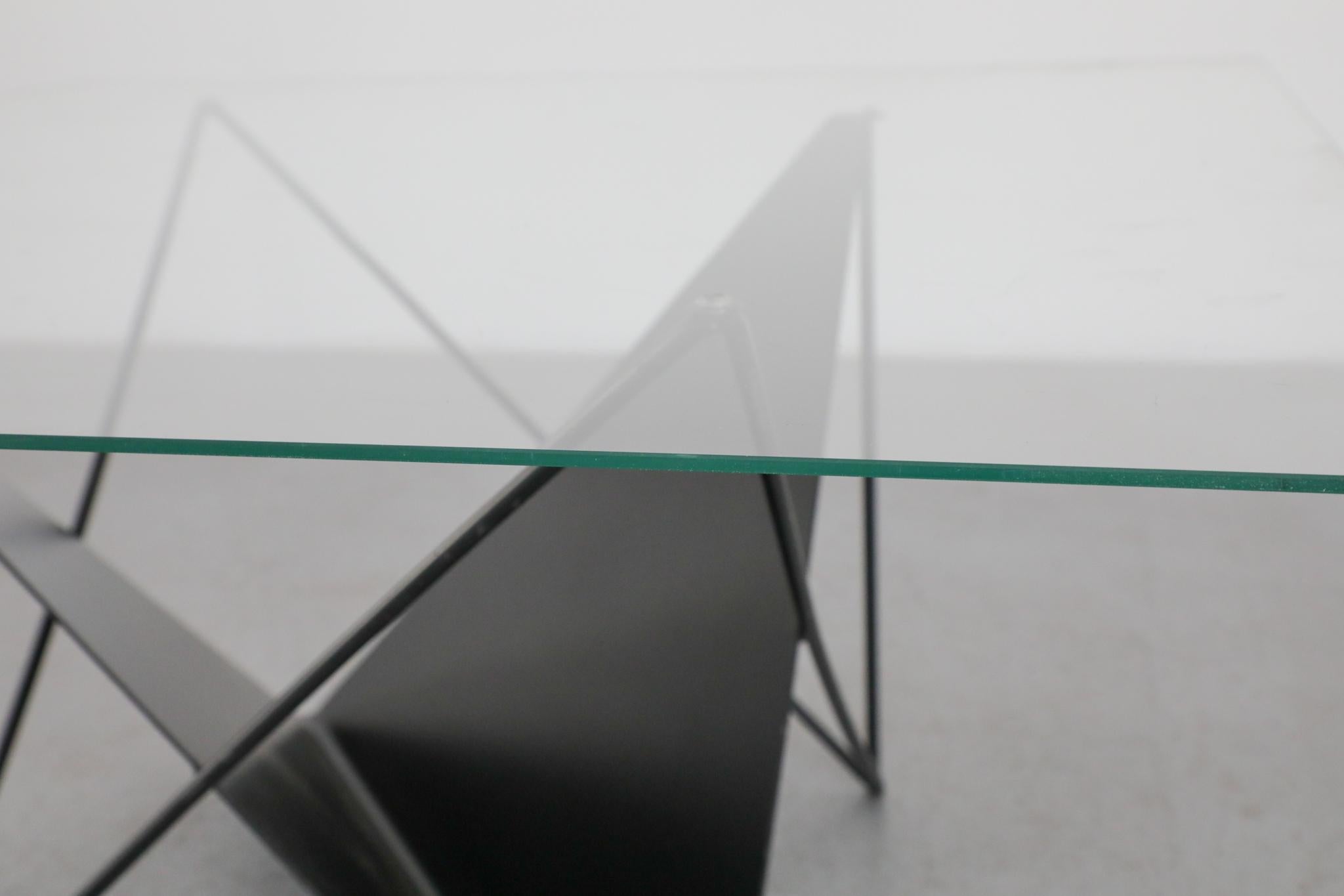 Paolo Piva Inspired Modernist Coffee Table with Magazine Rack For Sale 7