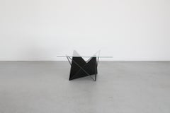 Paolo Piva Inspired Modernist Coffee Table with Magazine Rack