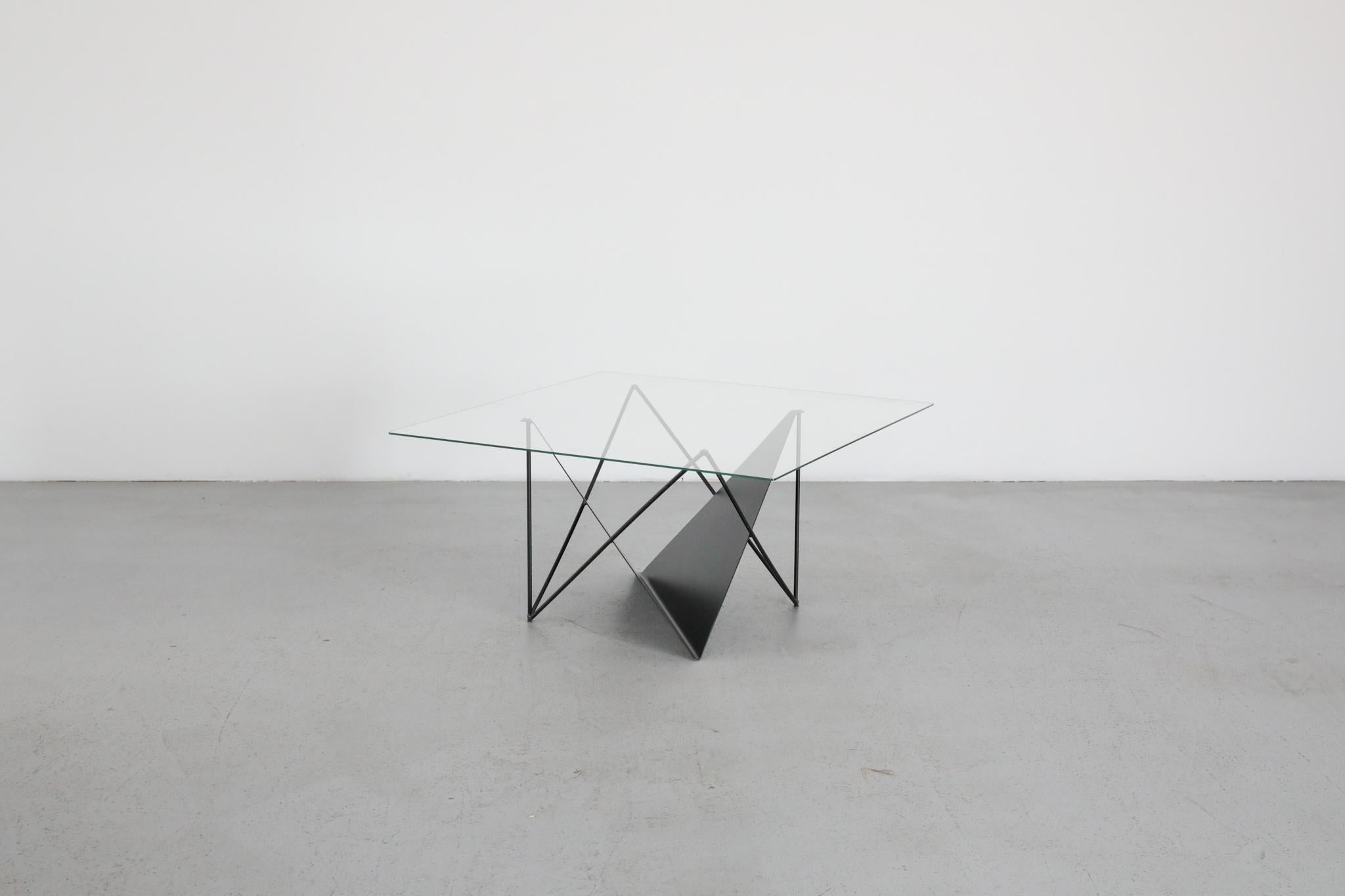 Enameled Paolo Piva Inspired Modernist Coffee Table with Magazine Rack For Sale