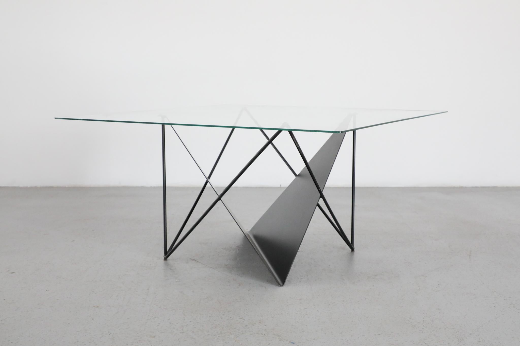 Late 20th Century Paolo Piva Inspired Modernist Coffee Table with Magazine Rack For Sale
