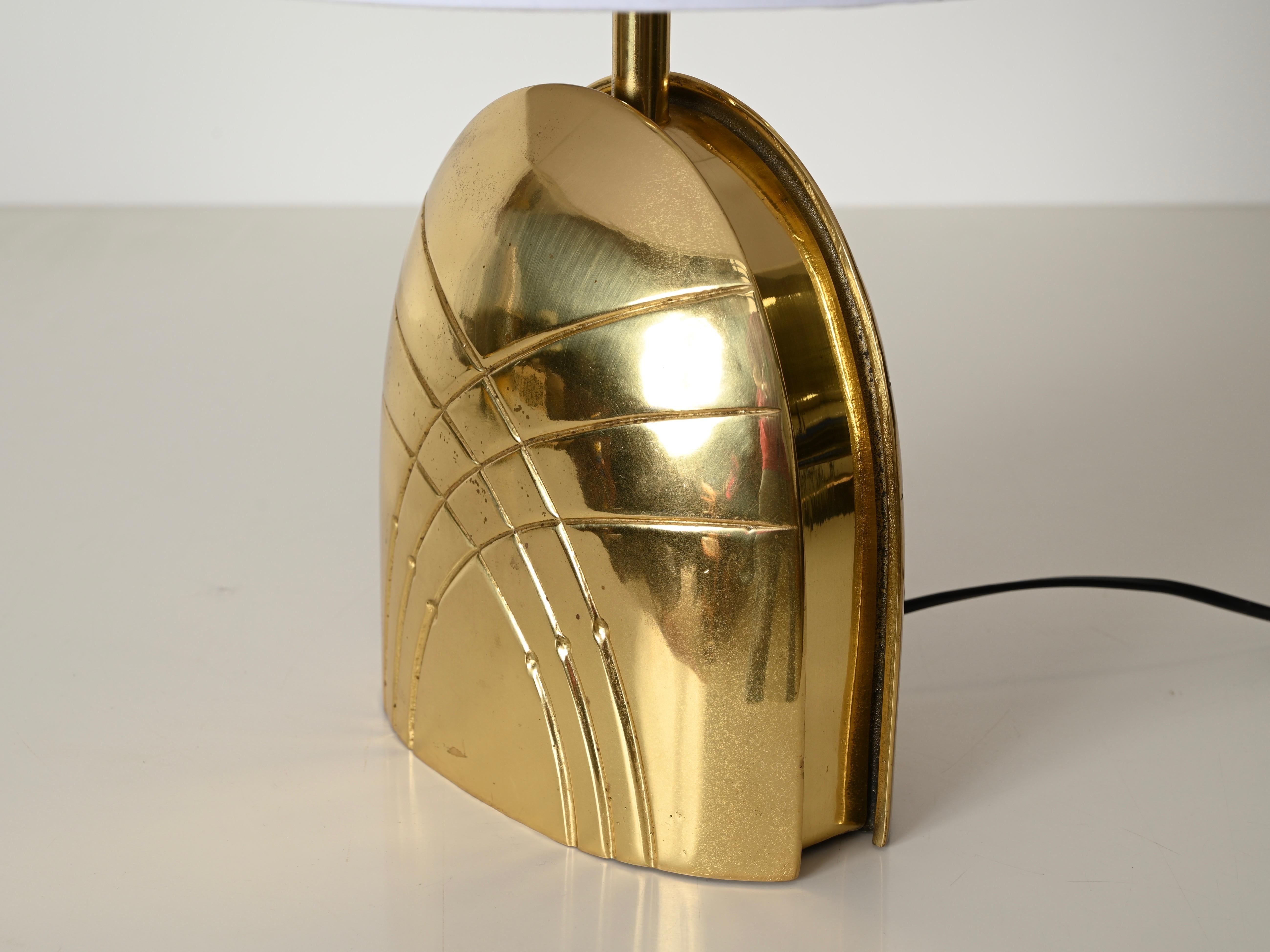 Paolo Piva Large Solid Brass Table Lamp, Italy 1970s For Sale 6