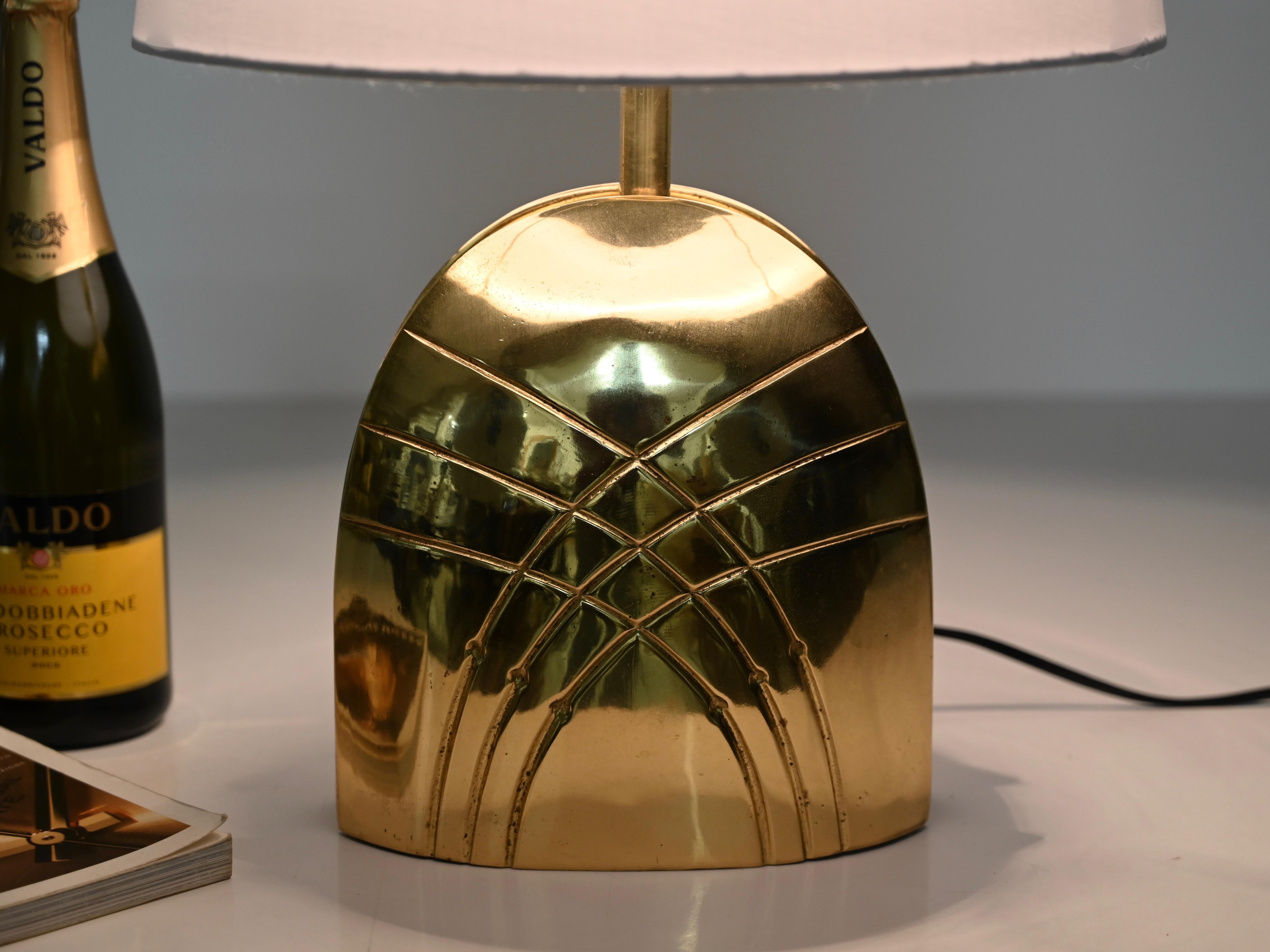 Italian Paolo Piva Large Solid Brass Table Lamp, Italy 1970s For Sale