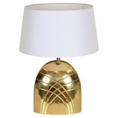 Paolo Piva Large Solid Brass Table Lamp, Italy 1970s