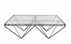 Paolo Piva Style Coffee Table "Alanda" Square, Italy 1970s