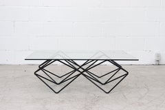 Paolo Piva Style Wire Frame Coffee Table