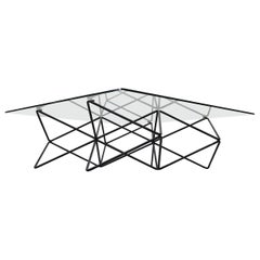 Paolo Piva Style Wire Frame Coffee Table