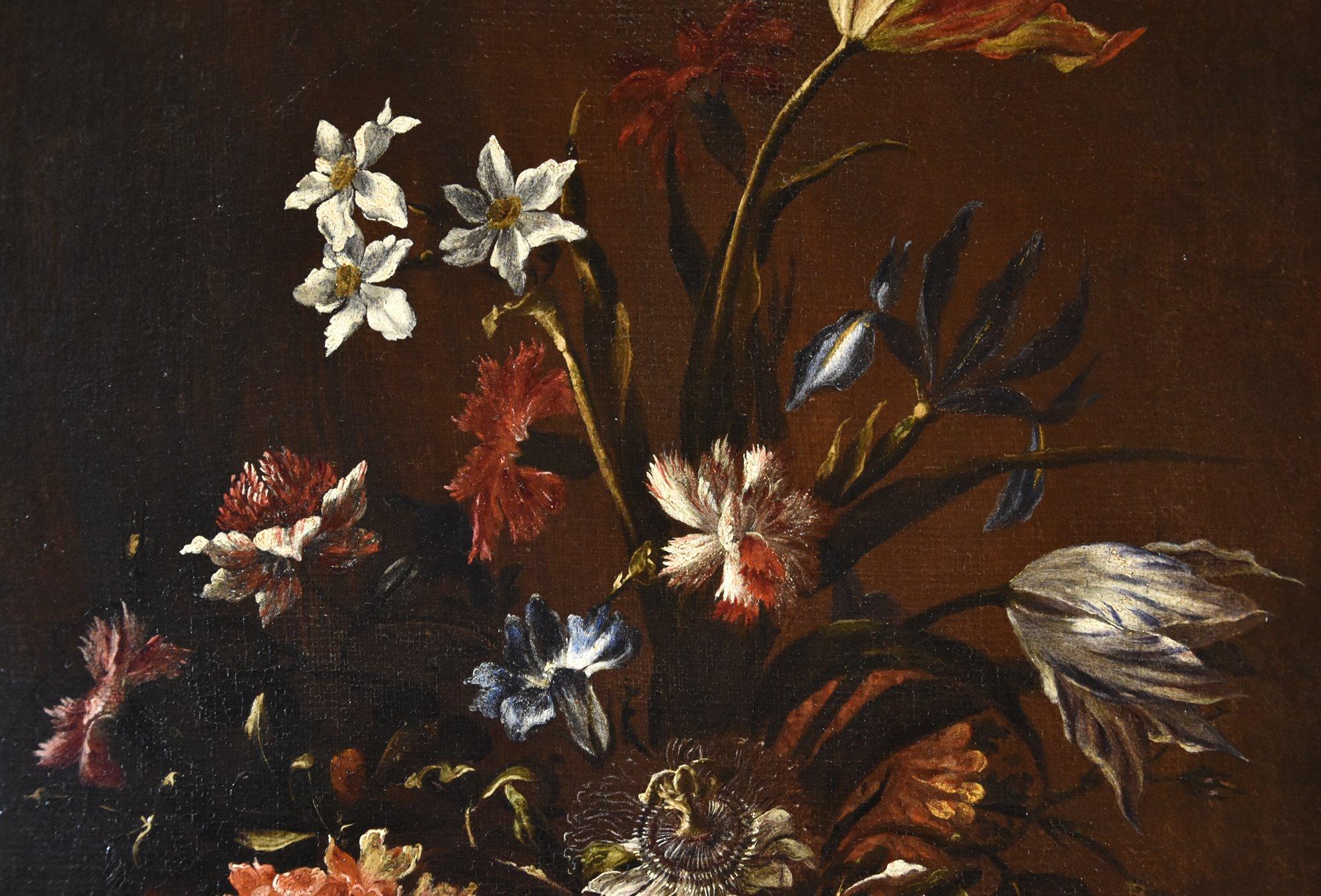 Paolo Porpora (Neapel, 1617 - Rom, 1673) 

Stilleben mit Blumenvase  

Erste Hälfte des 17. Jahrhunderts  

Öl auf Leinwand 67 x 49 cm. - Gerahmt 88 x 69 cm.  

Provenienz: Finarte Mailand, 17.12.2001, Los 288, Schätzung: €36.400 - €46.800 (ITL