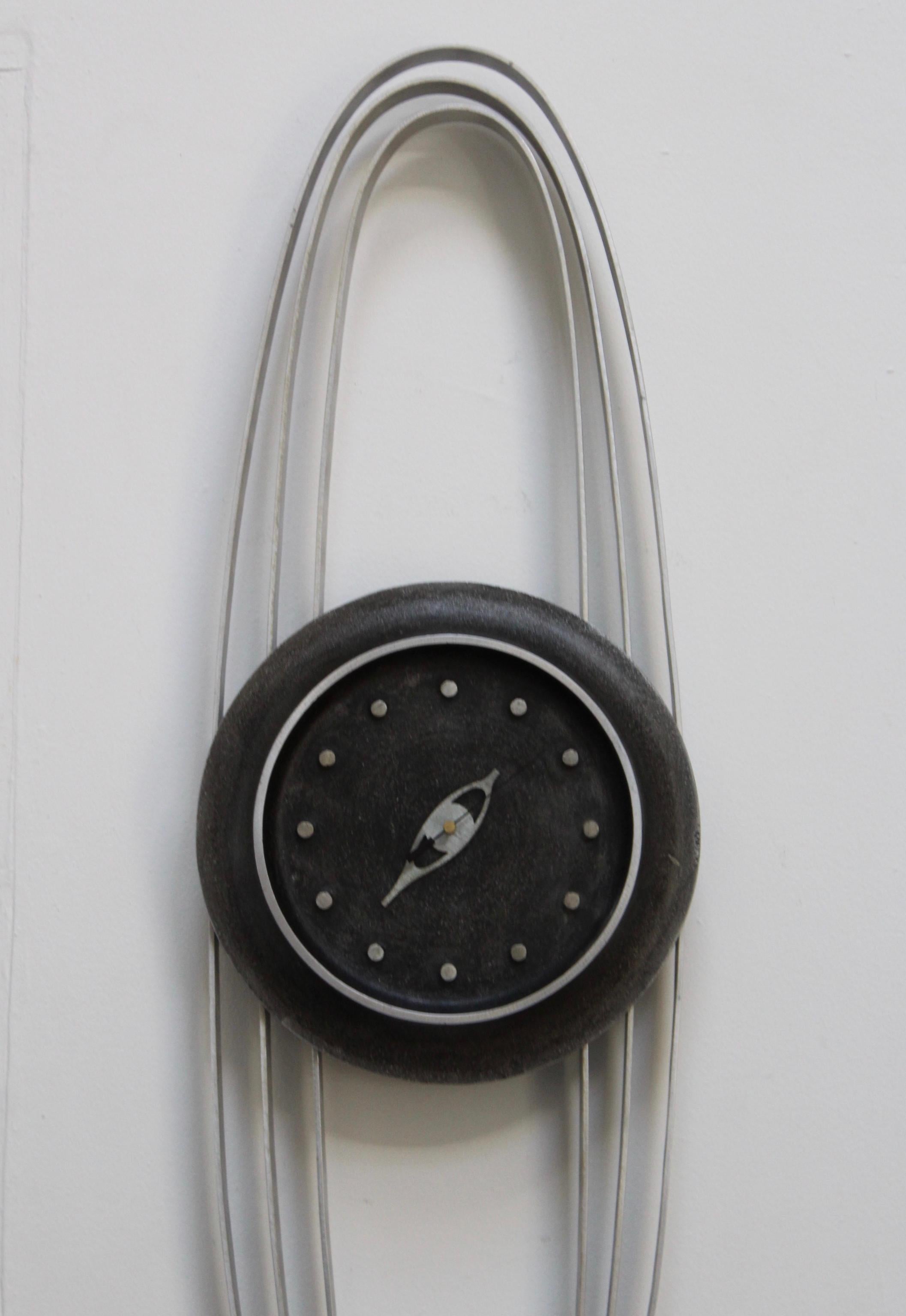 Mid-Century Modern Paolo Rizzato Aluminum Wall Clock