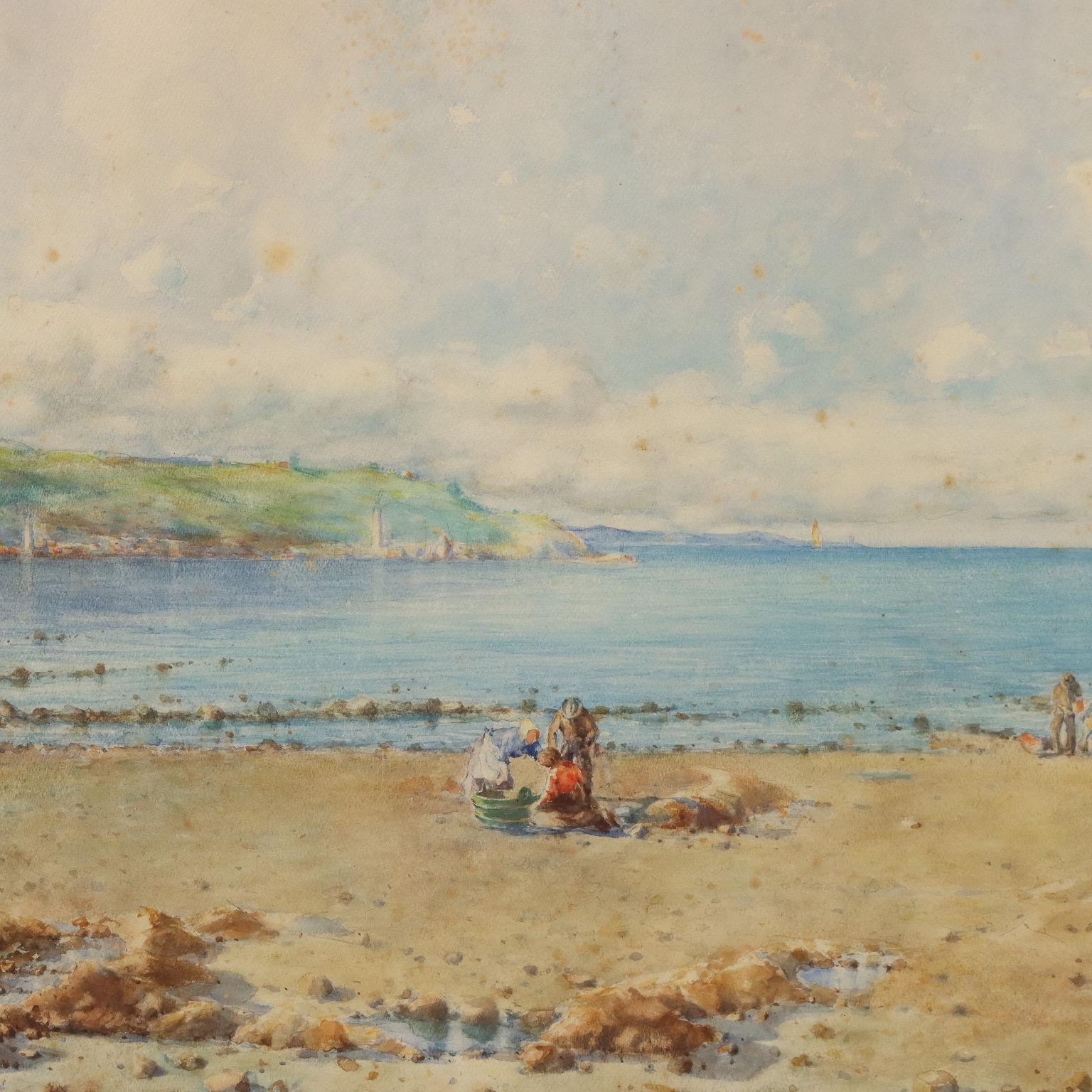 Marina con Figur (Sonstige Kunststile), Painting, von Paolo Sala