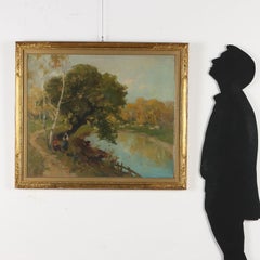 Landscape with Figures and Sheep 19th century