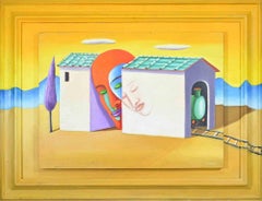 Métamélancholie - Peinture à l'huile de Paolo Scheggi - années 1990