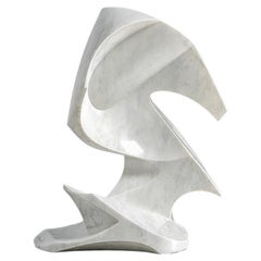 Retro Paolo Schiavocampo Marble Sculpture Italy 1977