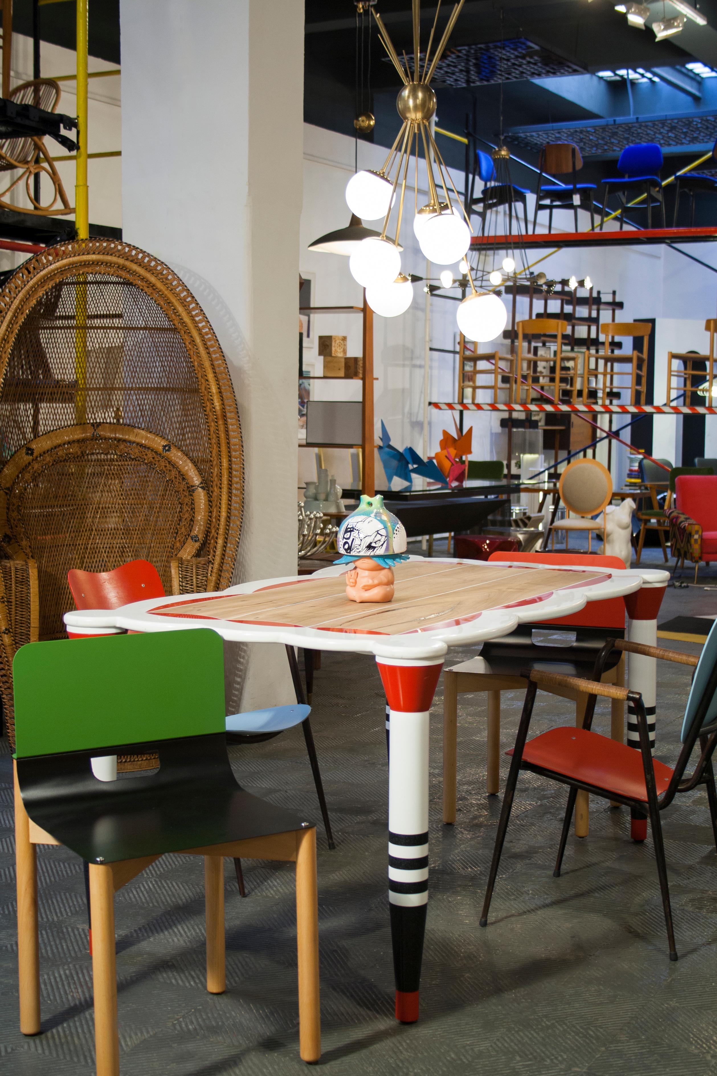 Paolo Setti Fipro Studio Memphis Style Corian Dining Table Spain