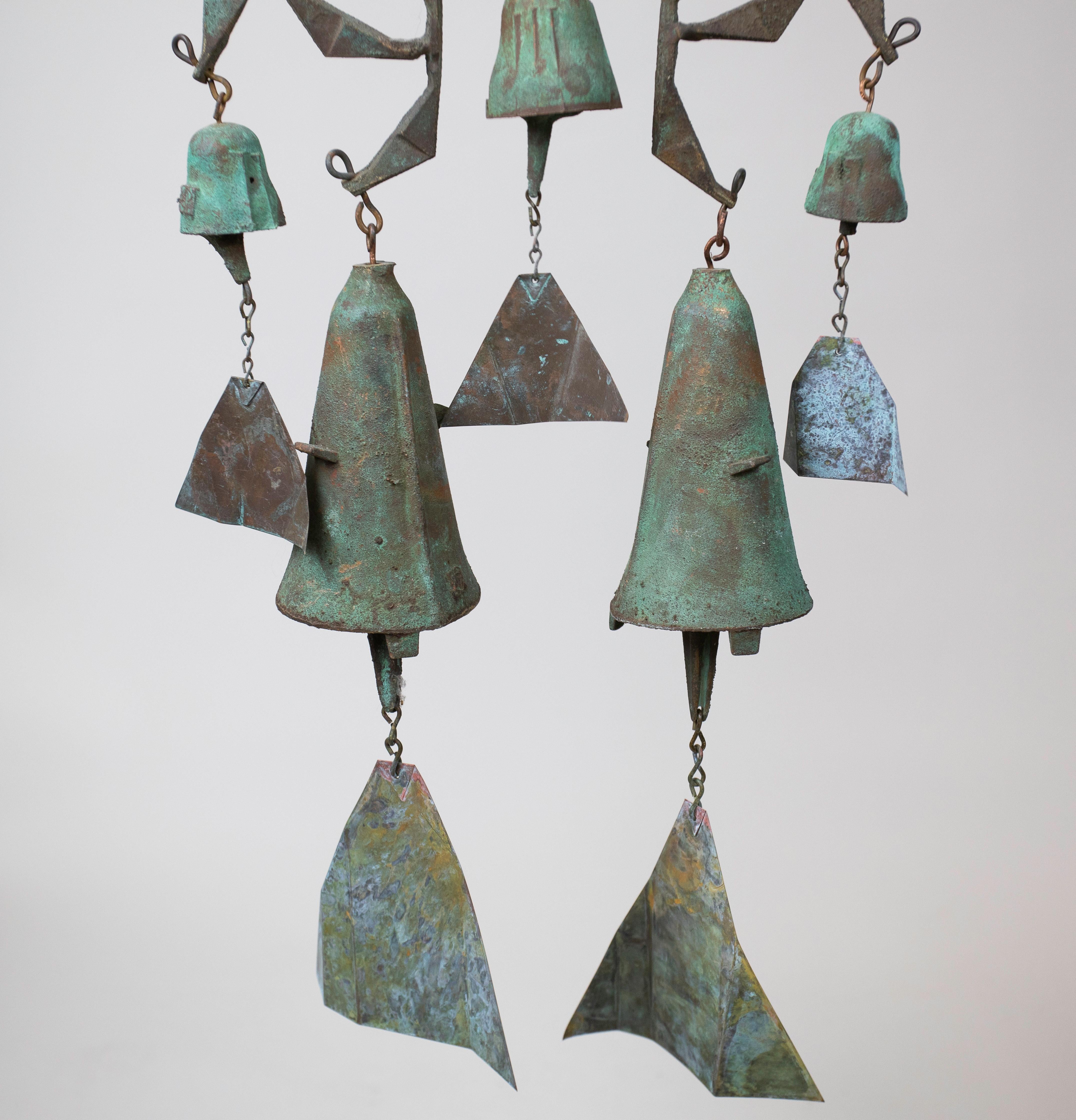 Paolo Soleri 5 Bell Wind Chime In Good Condition In West Palm Beach, FL