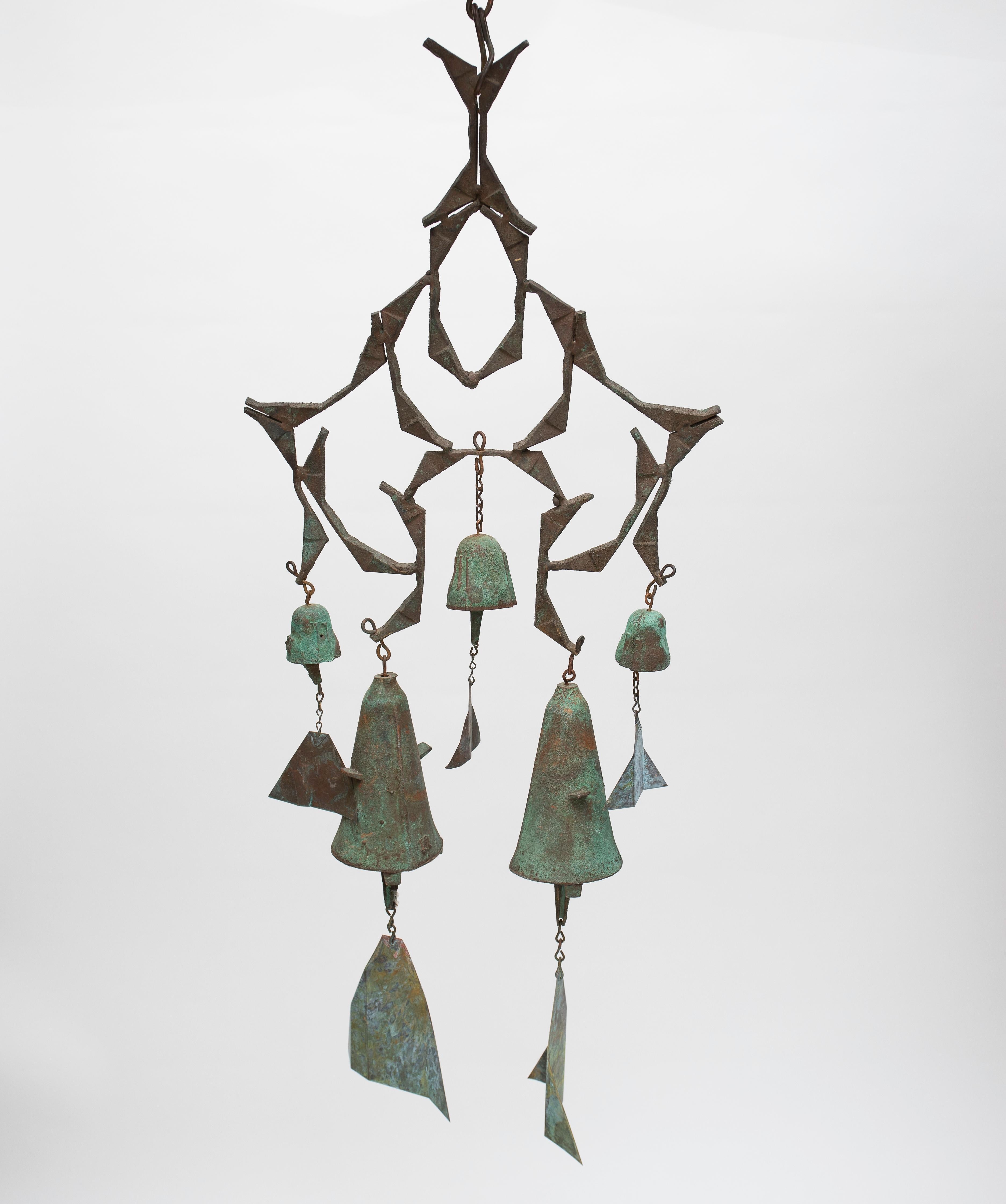 Mid-20th Century Paolo Soleri 5 Bell Wind Chime