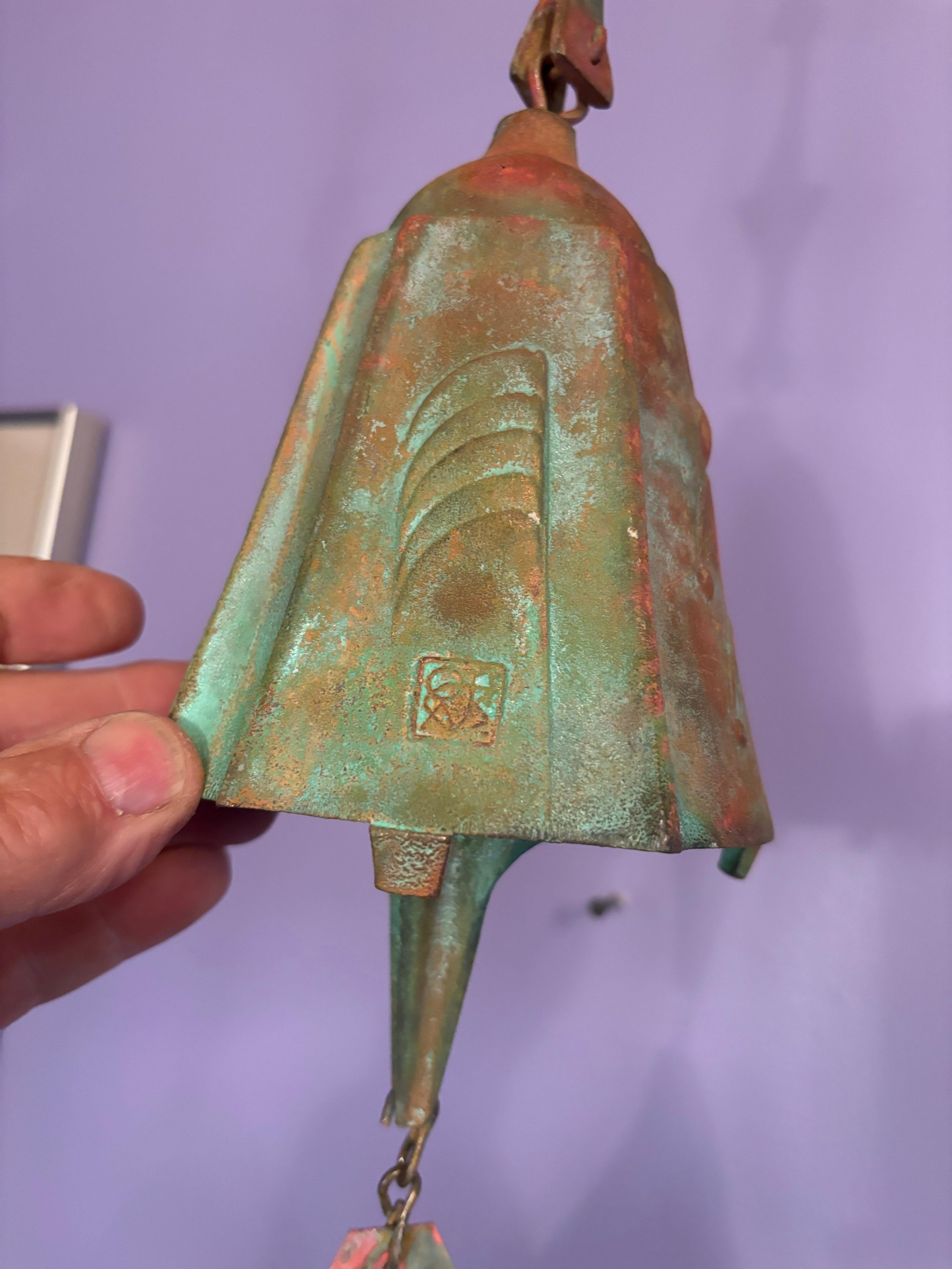 Paolo Soleri Campana de bronce Moderno de mediados de siglo en venta