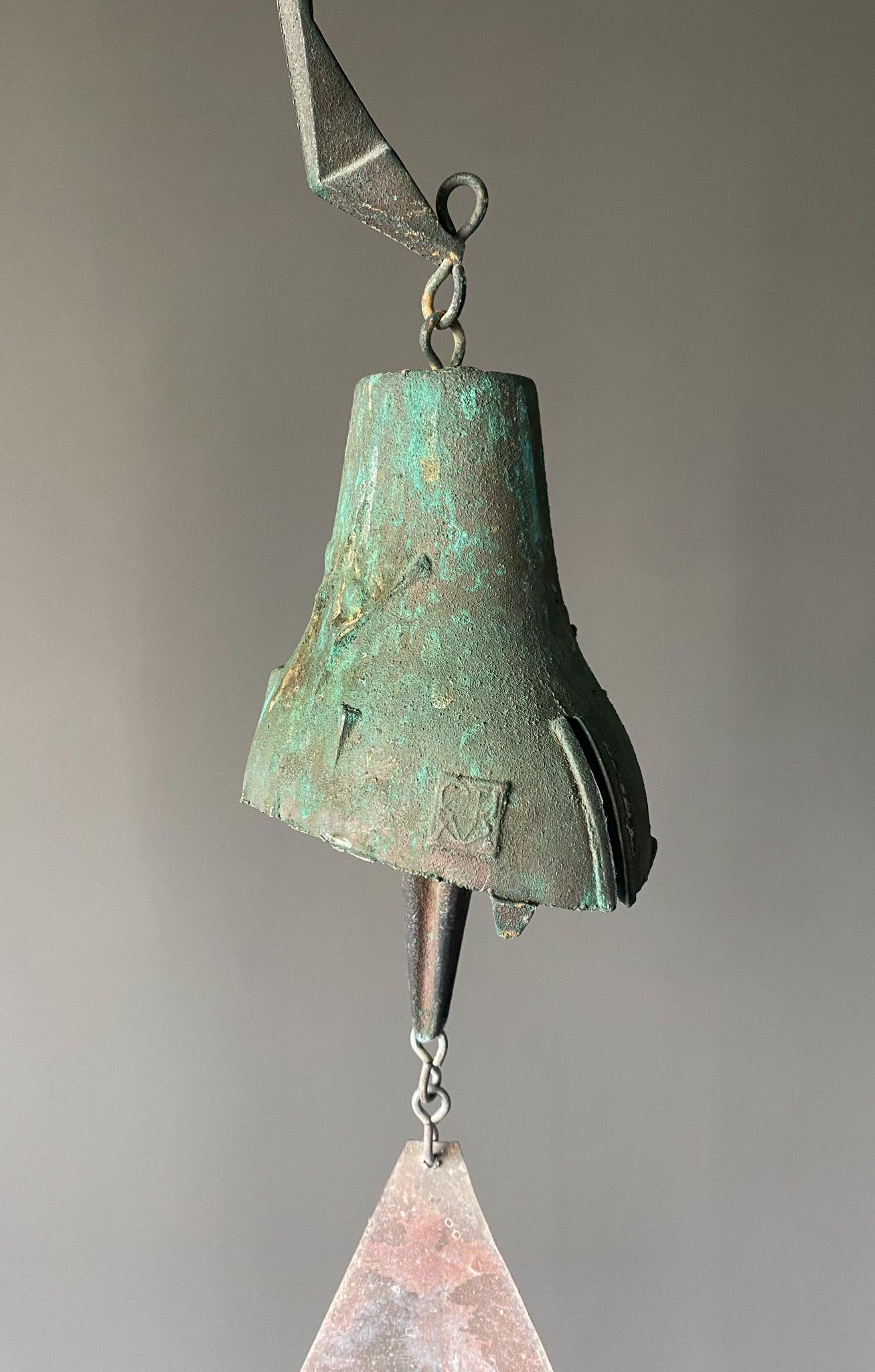 Paolo Soleri Bronze Wind Chime / Bell for Cosanti, 1970's  10