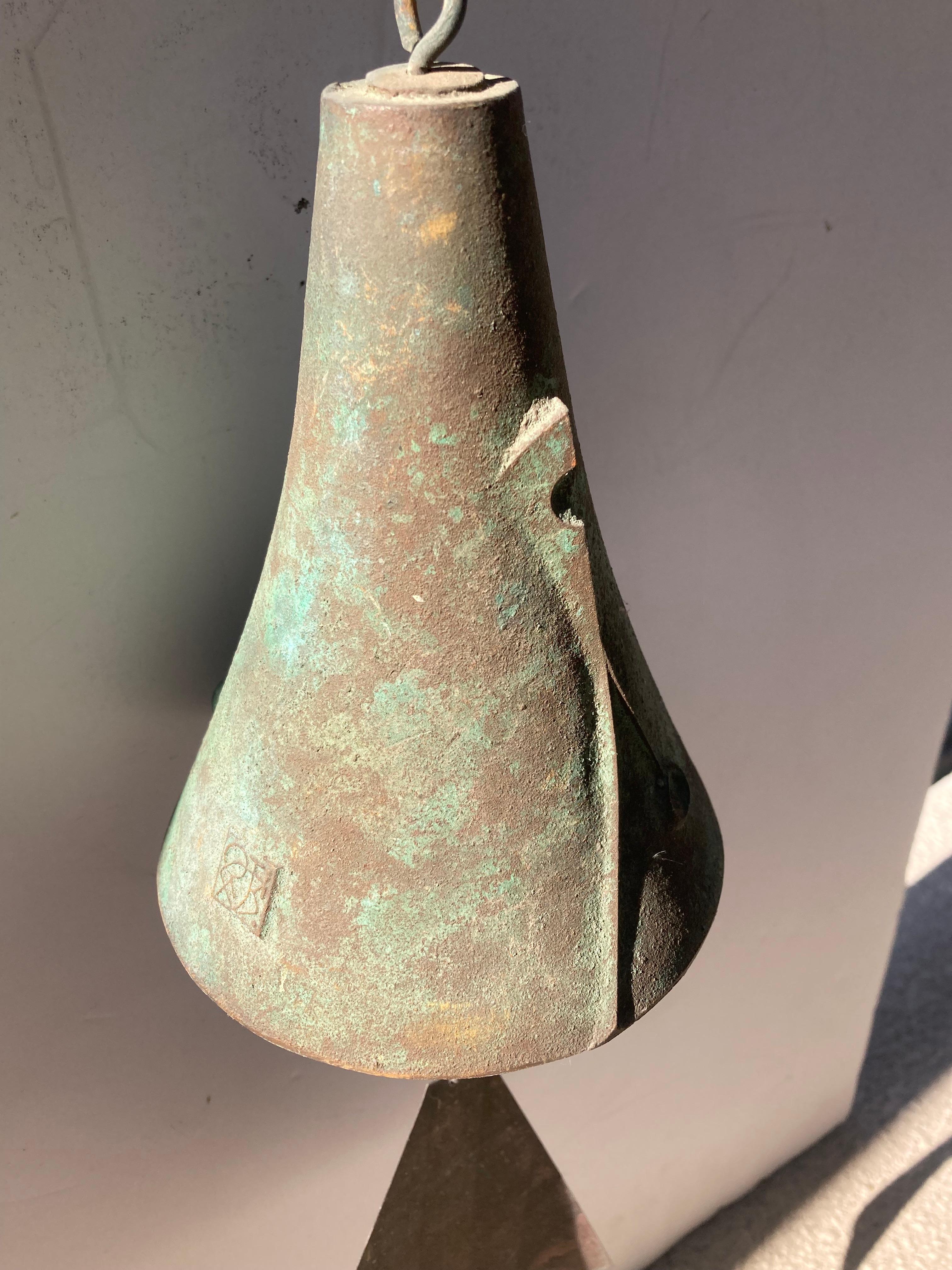 Post-Modern Paolo Soleri , brutalist bronze wind chime bell  sculpture , for Arcosanti  . For Sale