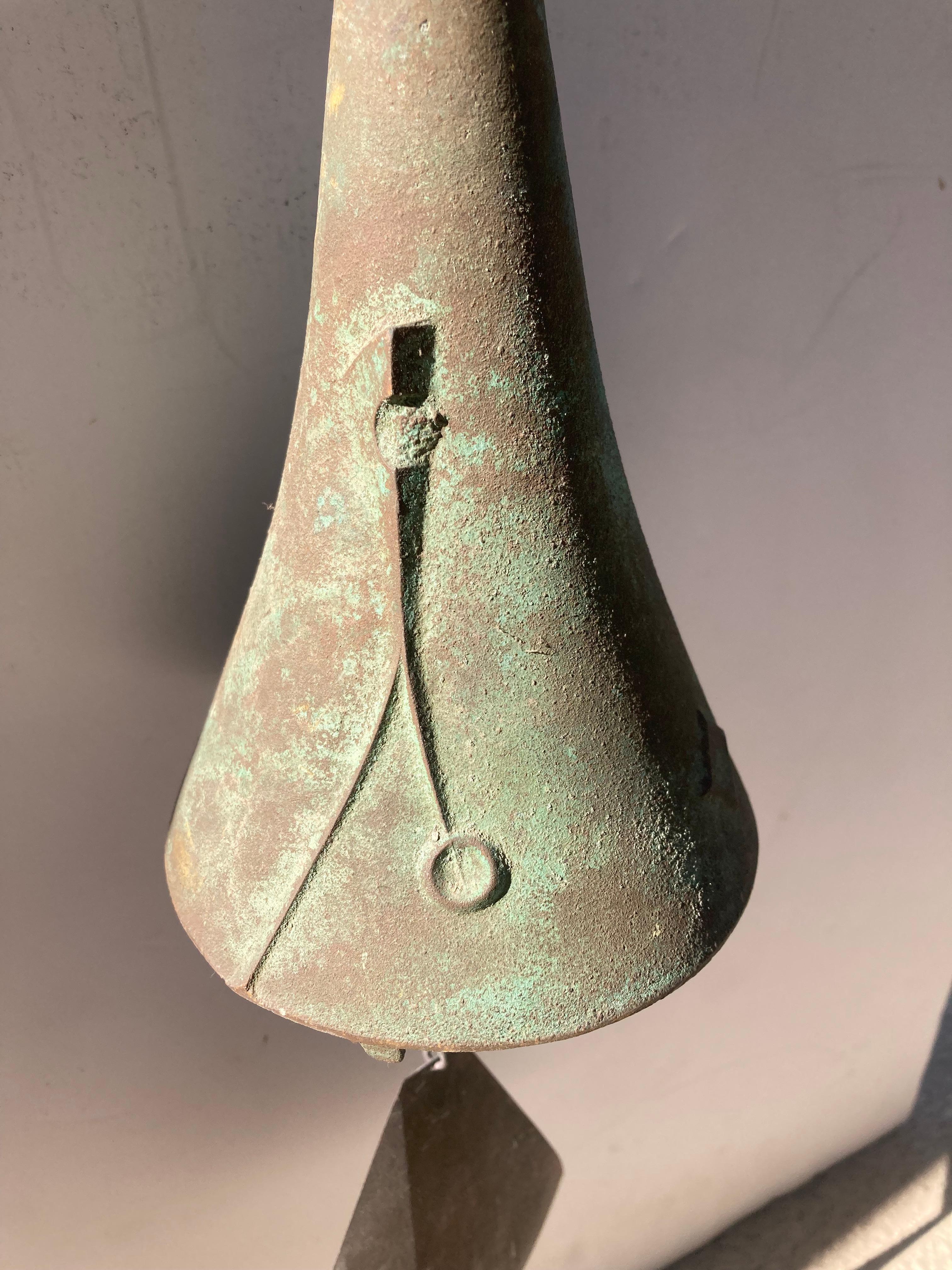 American Paolo Soleri , brutalist bronze wind chime bell  sculpture , for Arcosanti  . For Sale