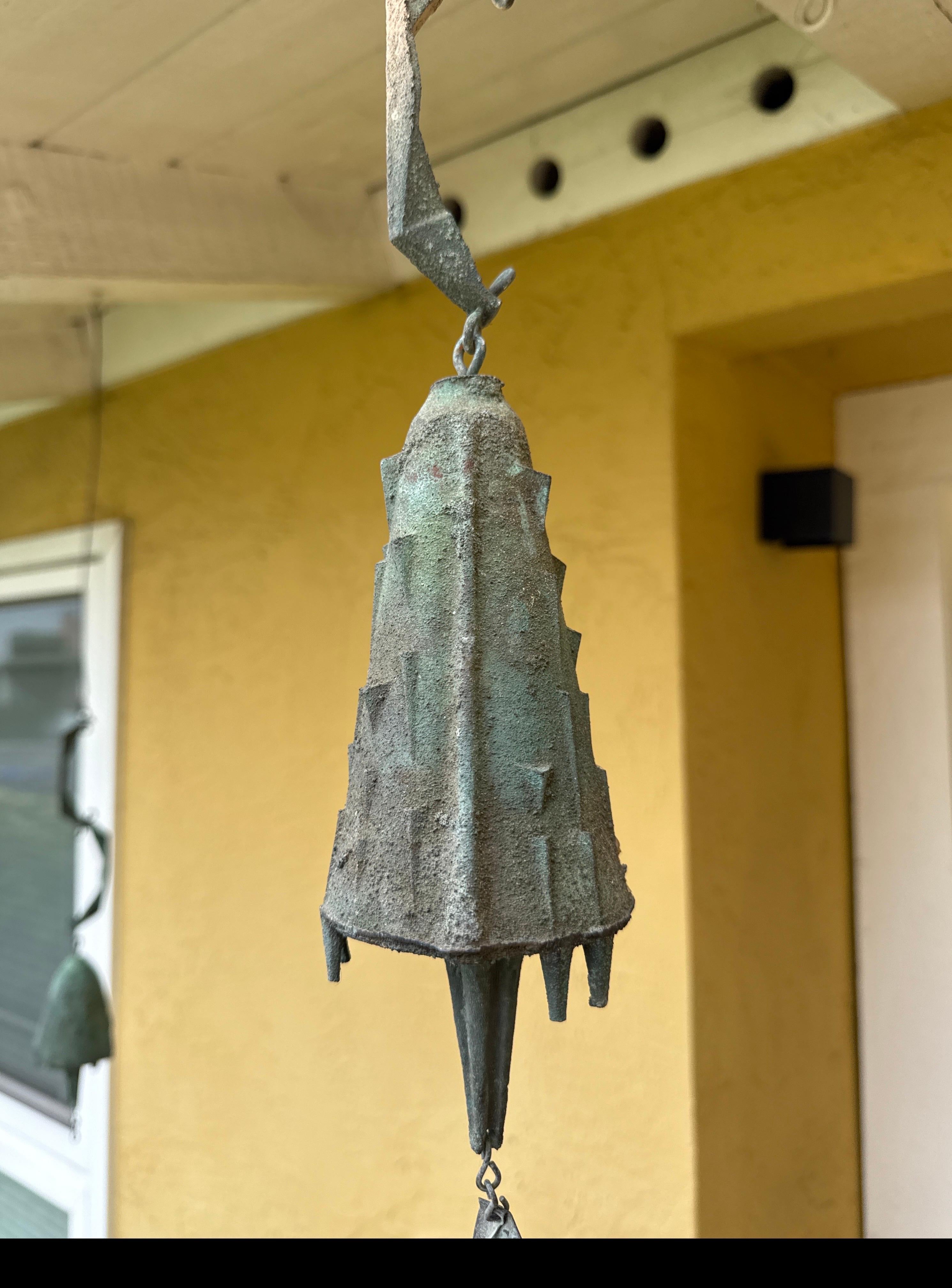 Paolo Soleri Brutalist Cast Bronze Bell Wind Chime from Cosanti For Sale 4