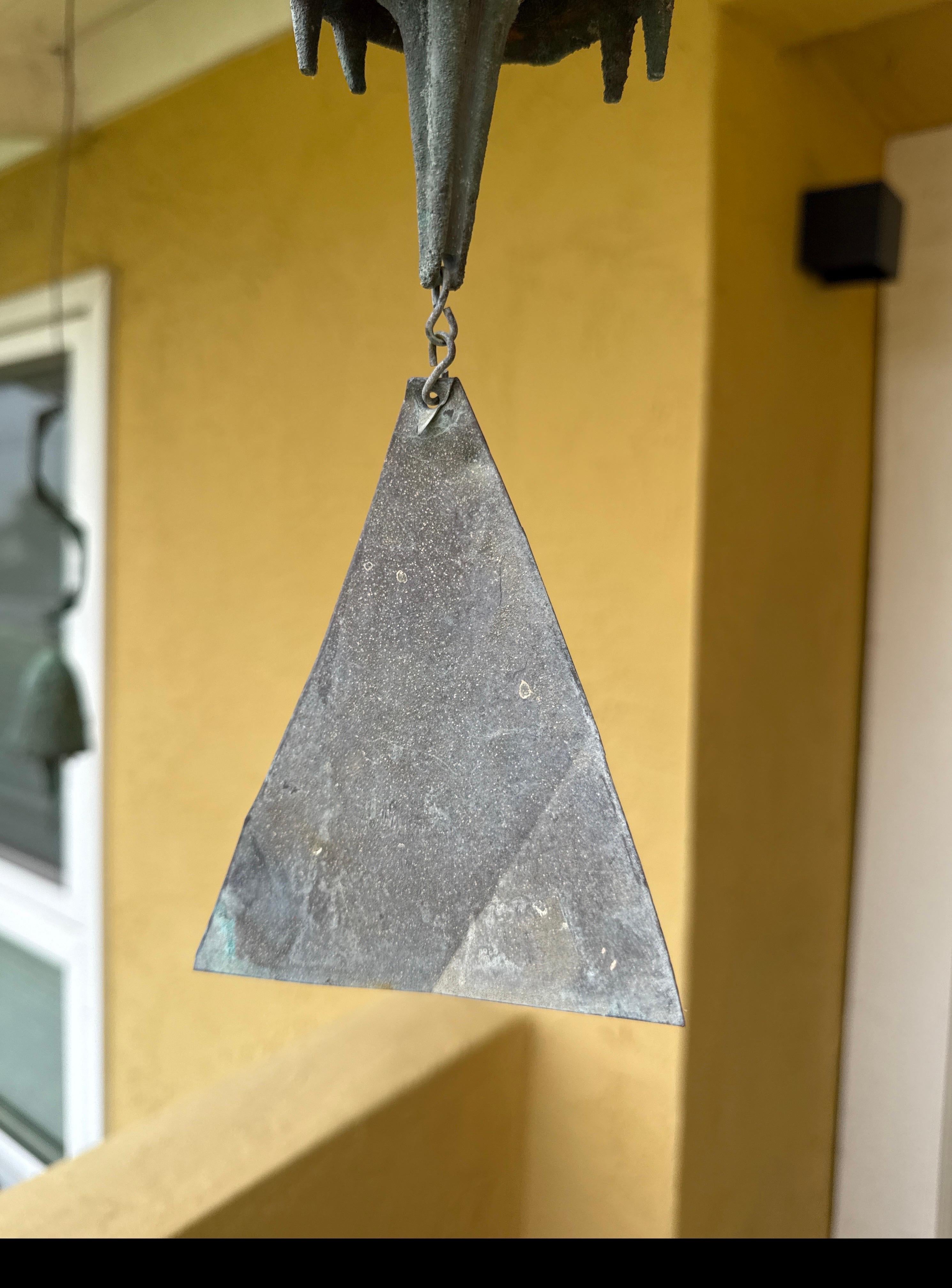 American Paolo Soleri Brutalist Cast Bronze Bell Wind Chime from Cosanti For Sale