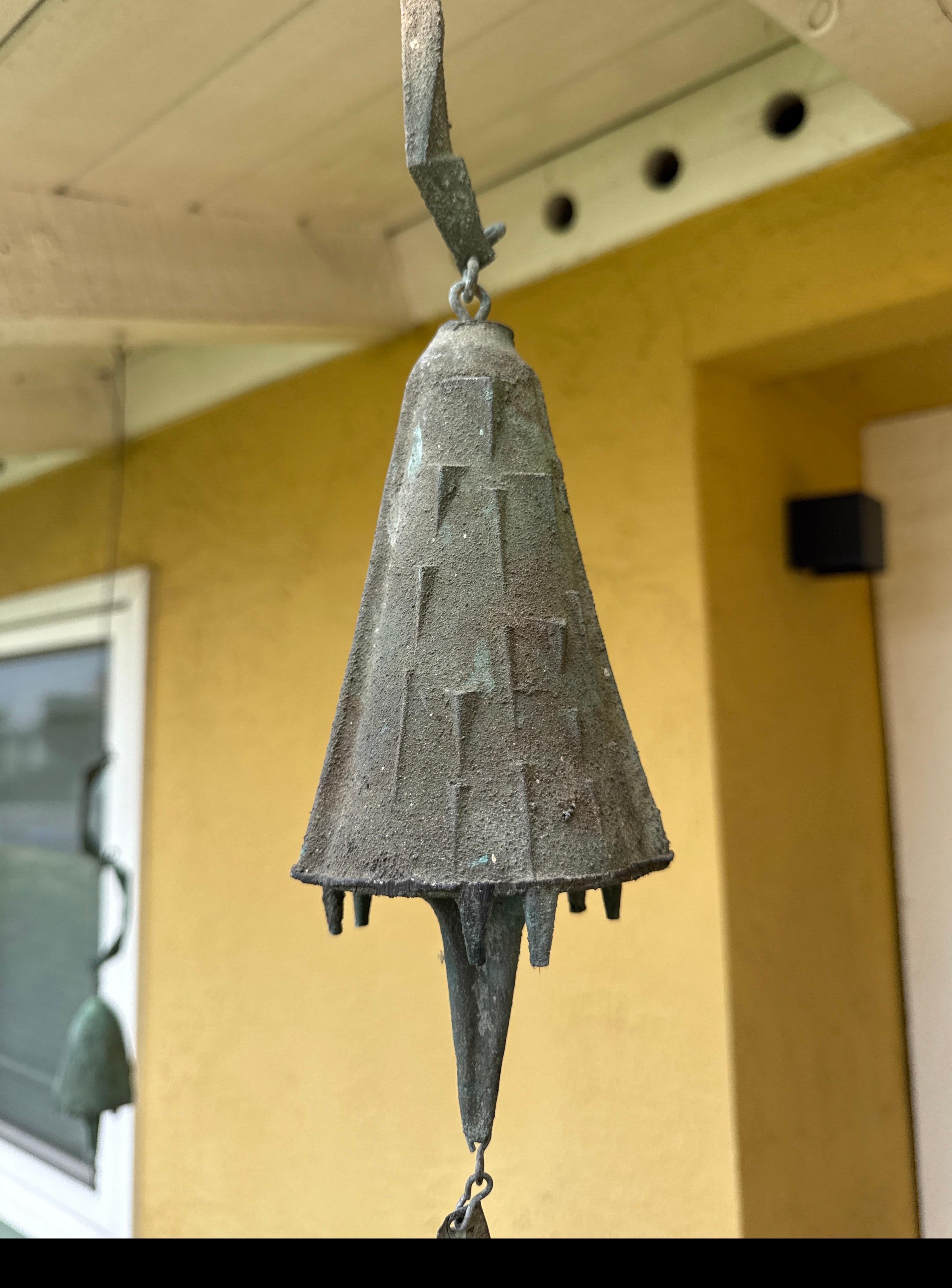 Paolo Soleri Brutalist Cast Bronze Bell Wind Chime from Cosanti For Sale 1