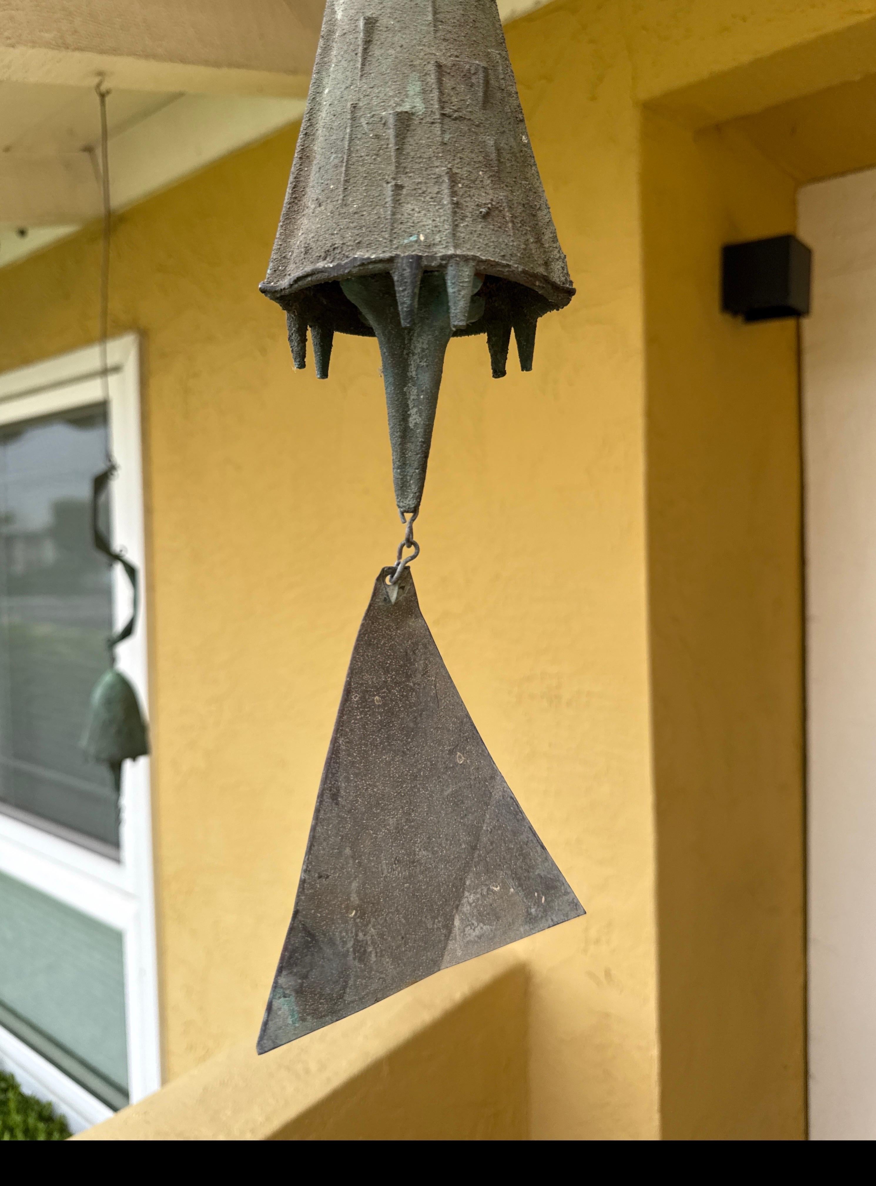 Paolo Soleri Brutalist Cast Bronze Bell Wind Chime from Cosanti For Sale 2