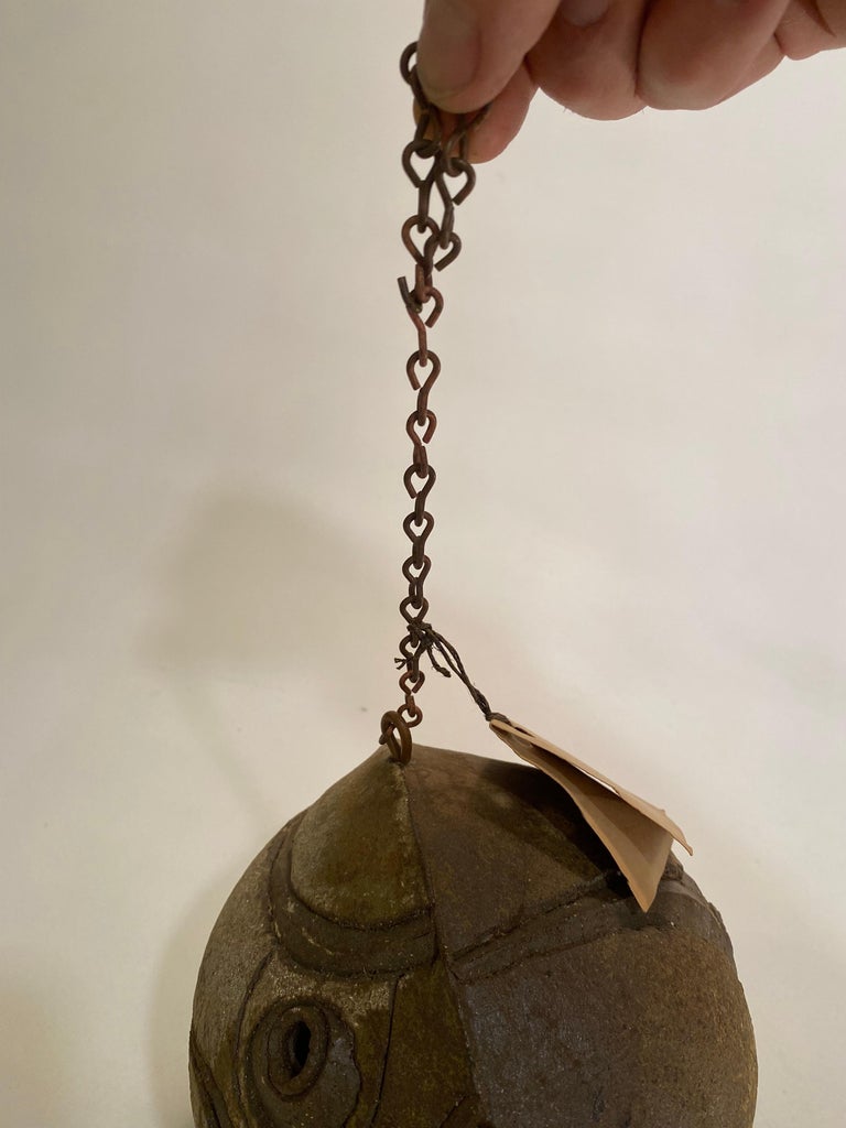 Paolo Soleri Brutalist Pottery Wind Bell for Hand of The Craftsman For