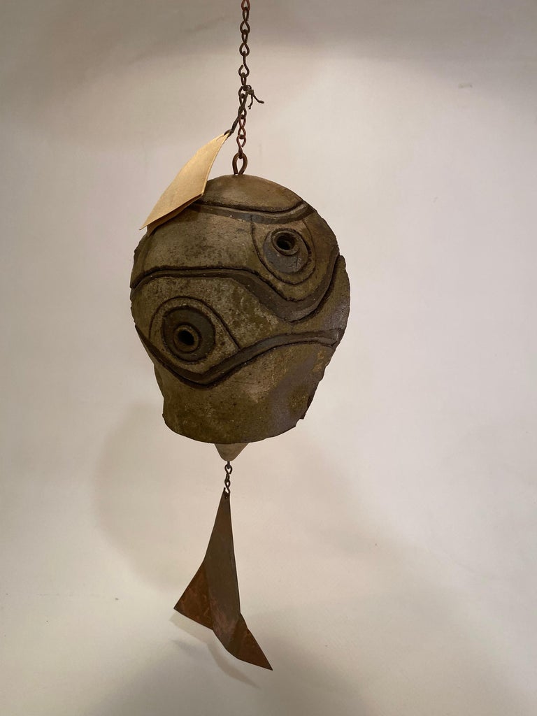 Paolo Soleri Brutalist Pottery Wind Bell for Hand of The Craftsman For