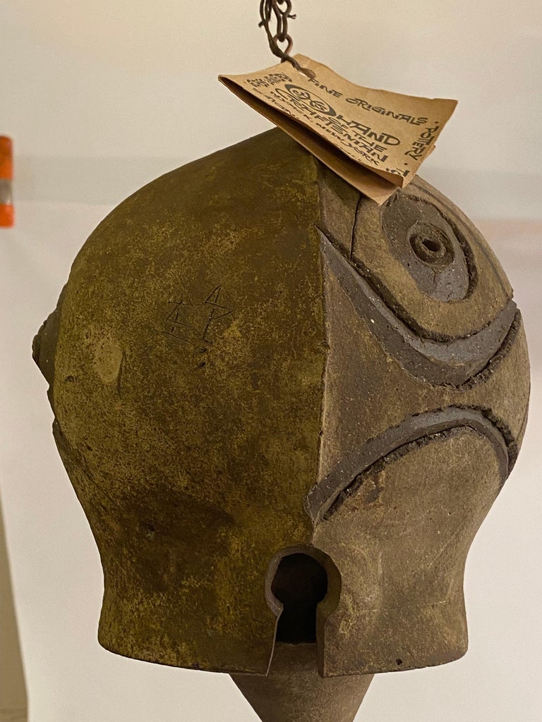 Paolo Soleri Brutalist Pottery Wind Bell for Hand of The Craftsman For