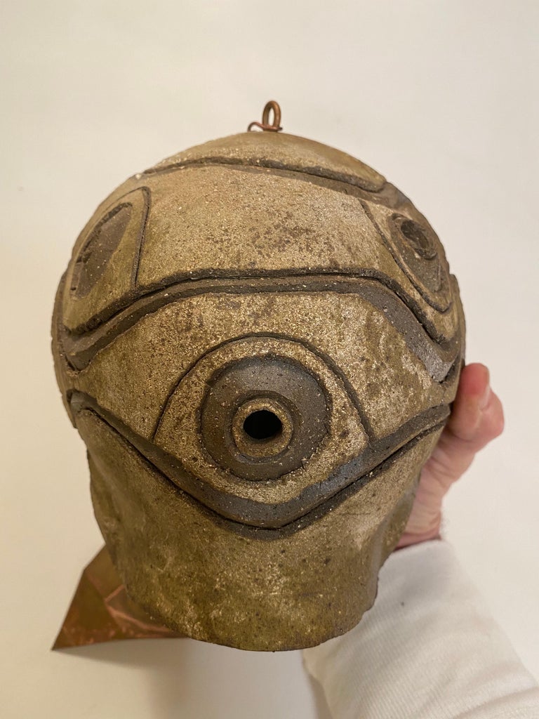 Paolo Soleri Brutalist Pottery Wind Bell for Hand of The Craftsman For