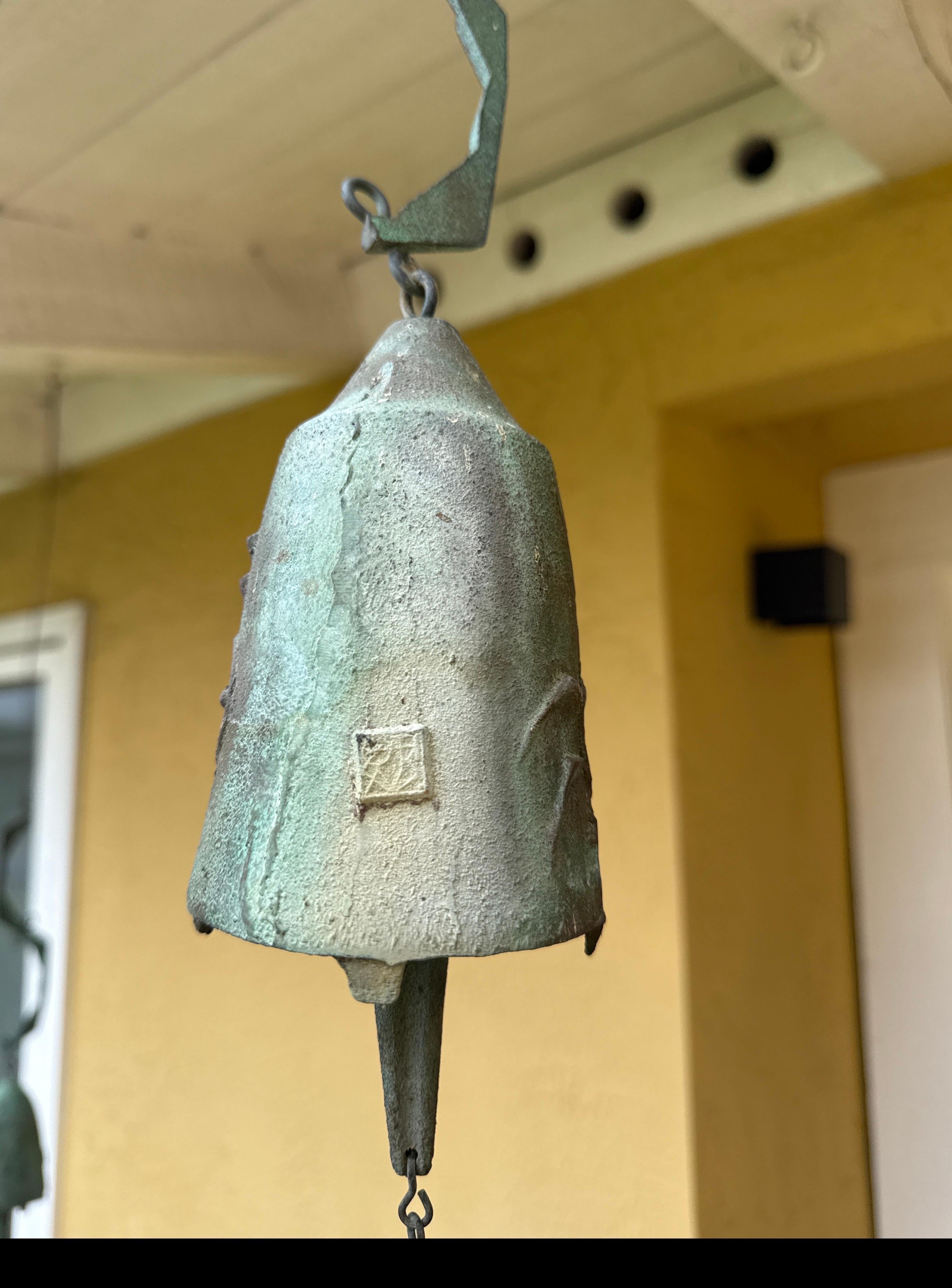 Paolo Soleri Cast Bronze Wind Chime Garden Bell In Good Condition For Sale In San Juan Capistrano, CA