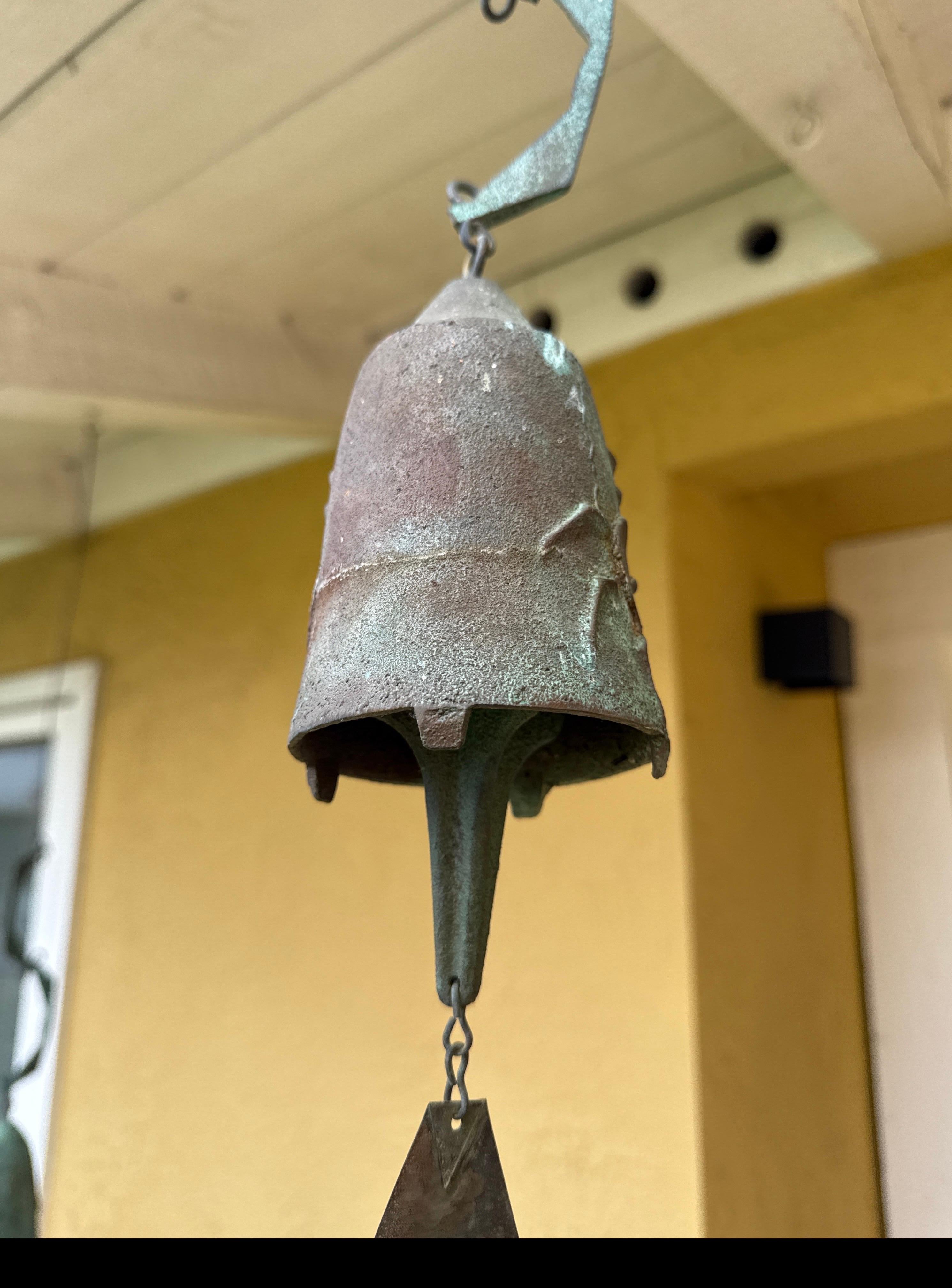 Paolo Soleri Cast Bronze Wind Chime Garden Bell For Sale 1