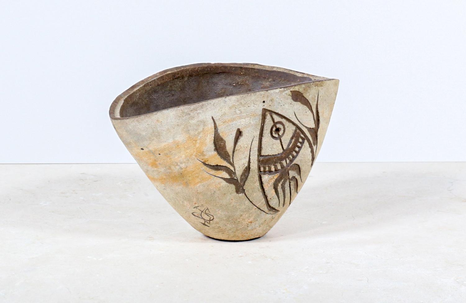 Mid-Century Modern Paolo Soleri Ceramic Pottery Vessel from Arcosanti For Sale