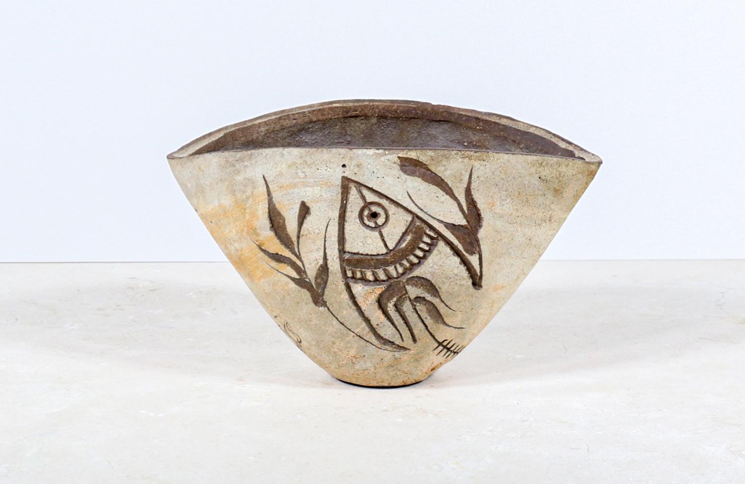 American Paolo Soleri Ceramic Pottery Vessel from Arcosanti For Sale