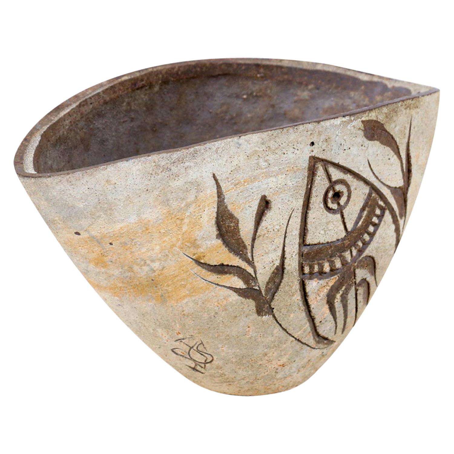 Paolo Soleri Ceramic Pottery Vessel from Arcosanti For Sale