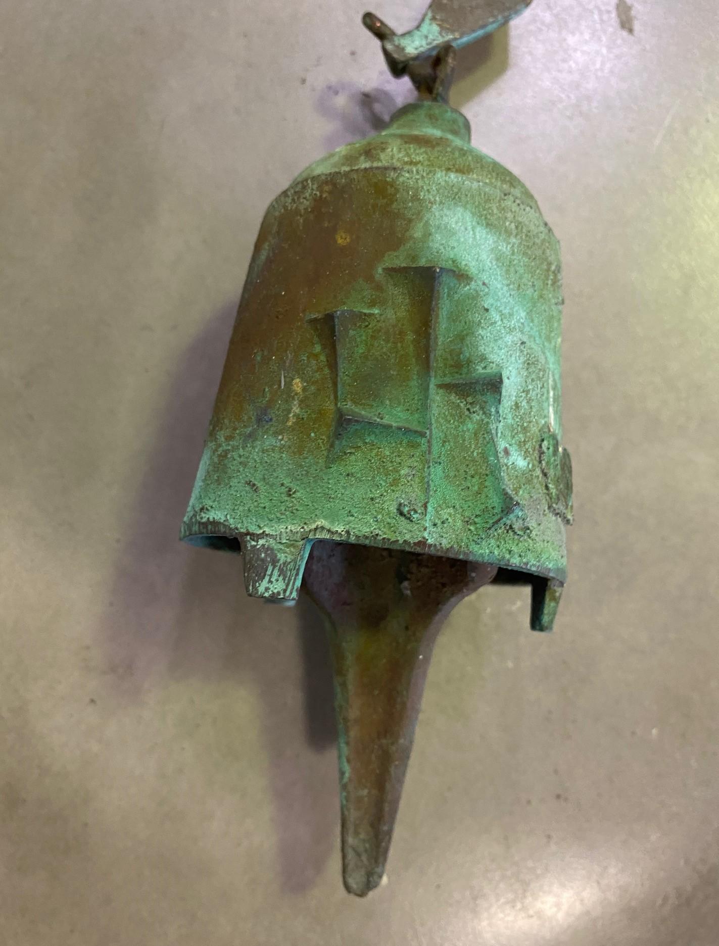 Paolo Soleri Cosanti Arcosanti Cast Bronze Brutalist Wind Chime/ Wind Bell 1