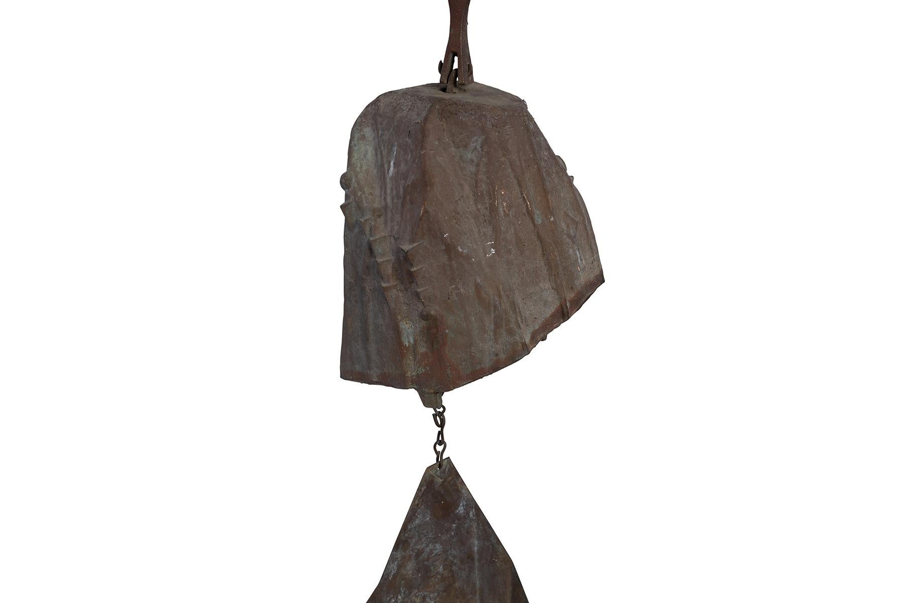Mid-Century Modern Paolo Soleri Early Bronze 1970's Bell For Sale