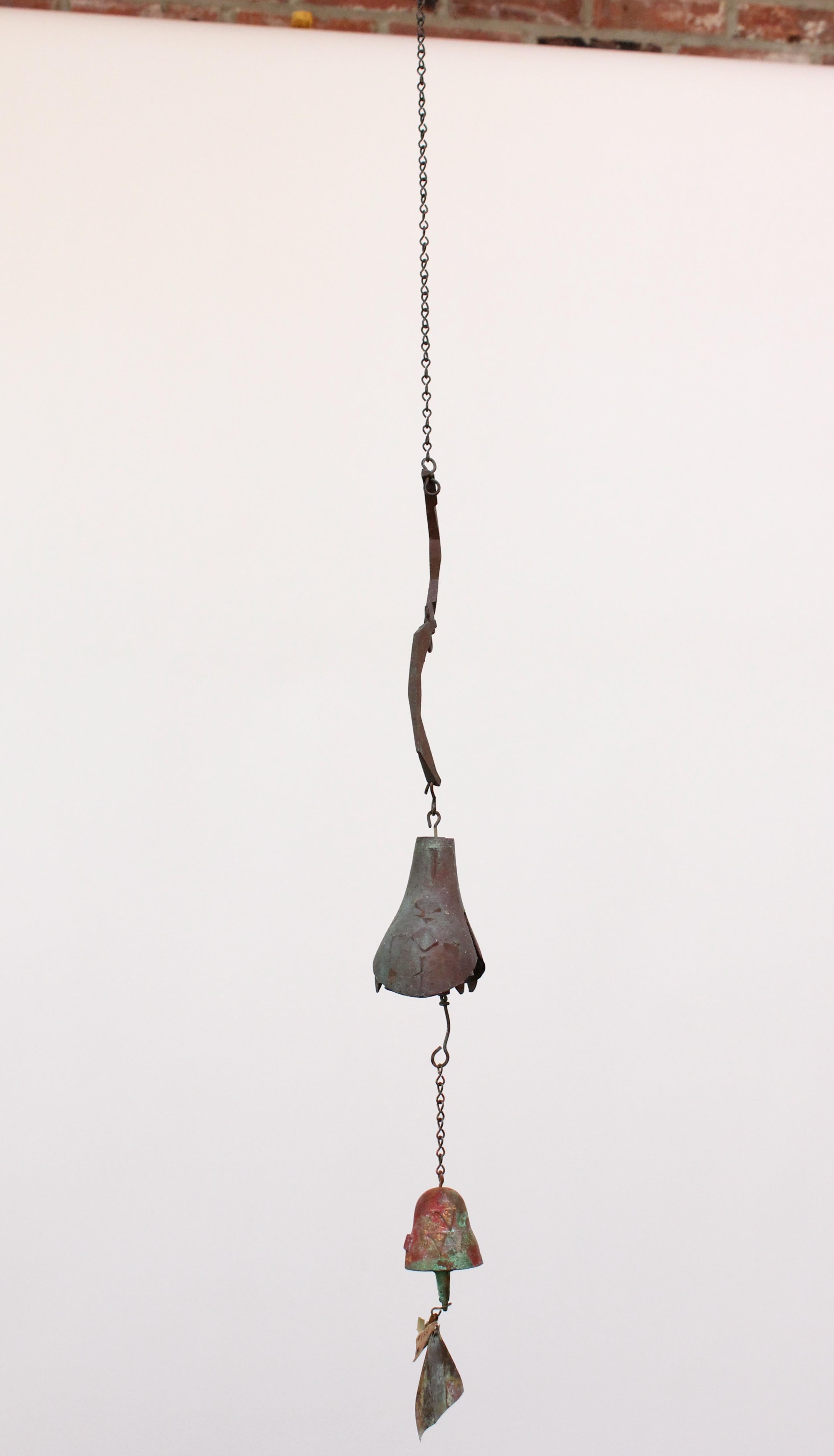 Mid-Century Modern Paolo Soleri for Arconsanti Vintage Multi-Color Bronze Bell / Wind Chime