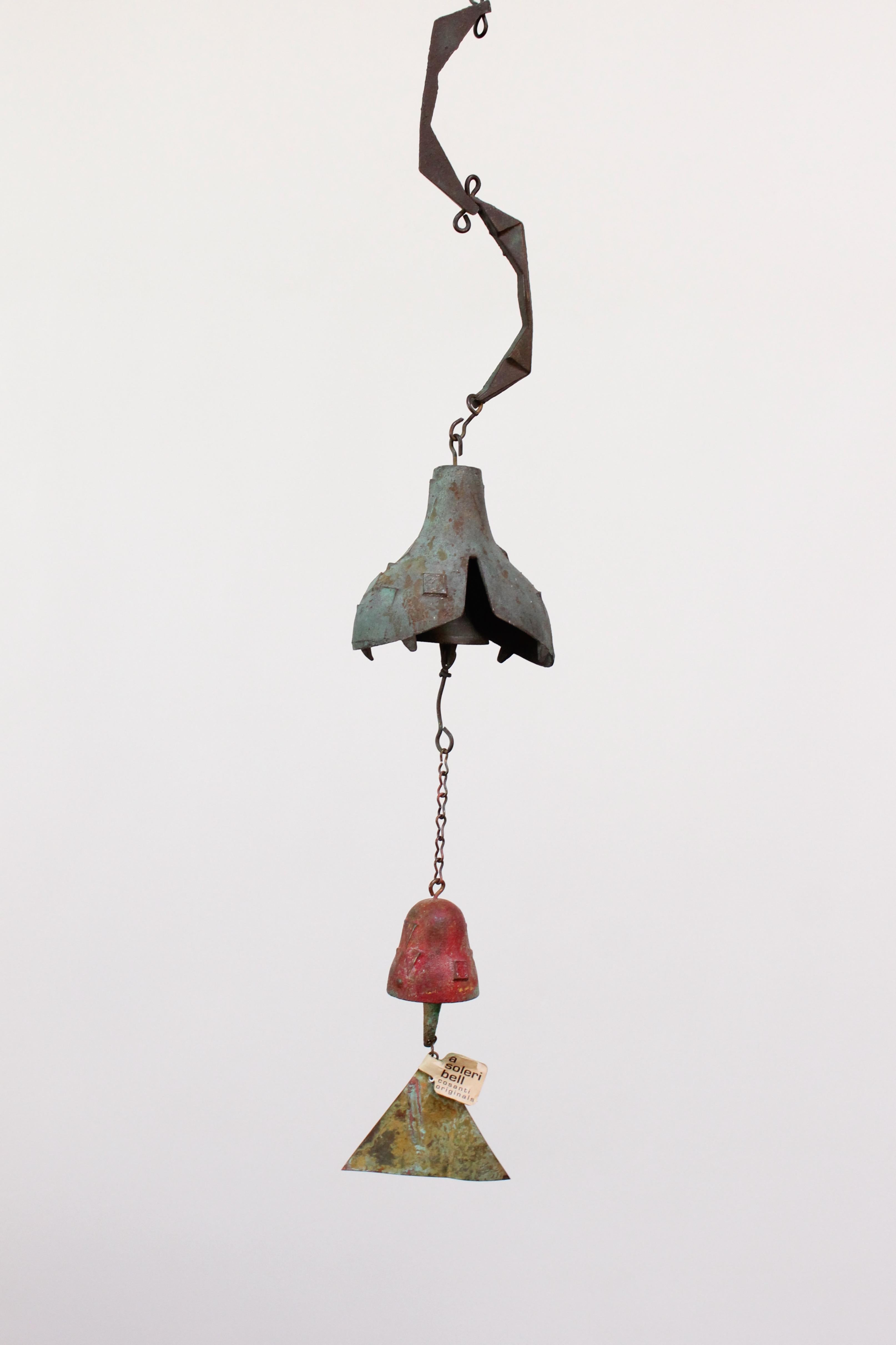 American Paolo Soleri for Arconsanti Vintage Multi-Color Bronze Bell / Wind Chime